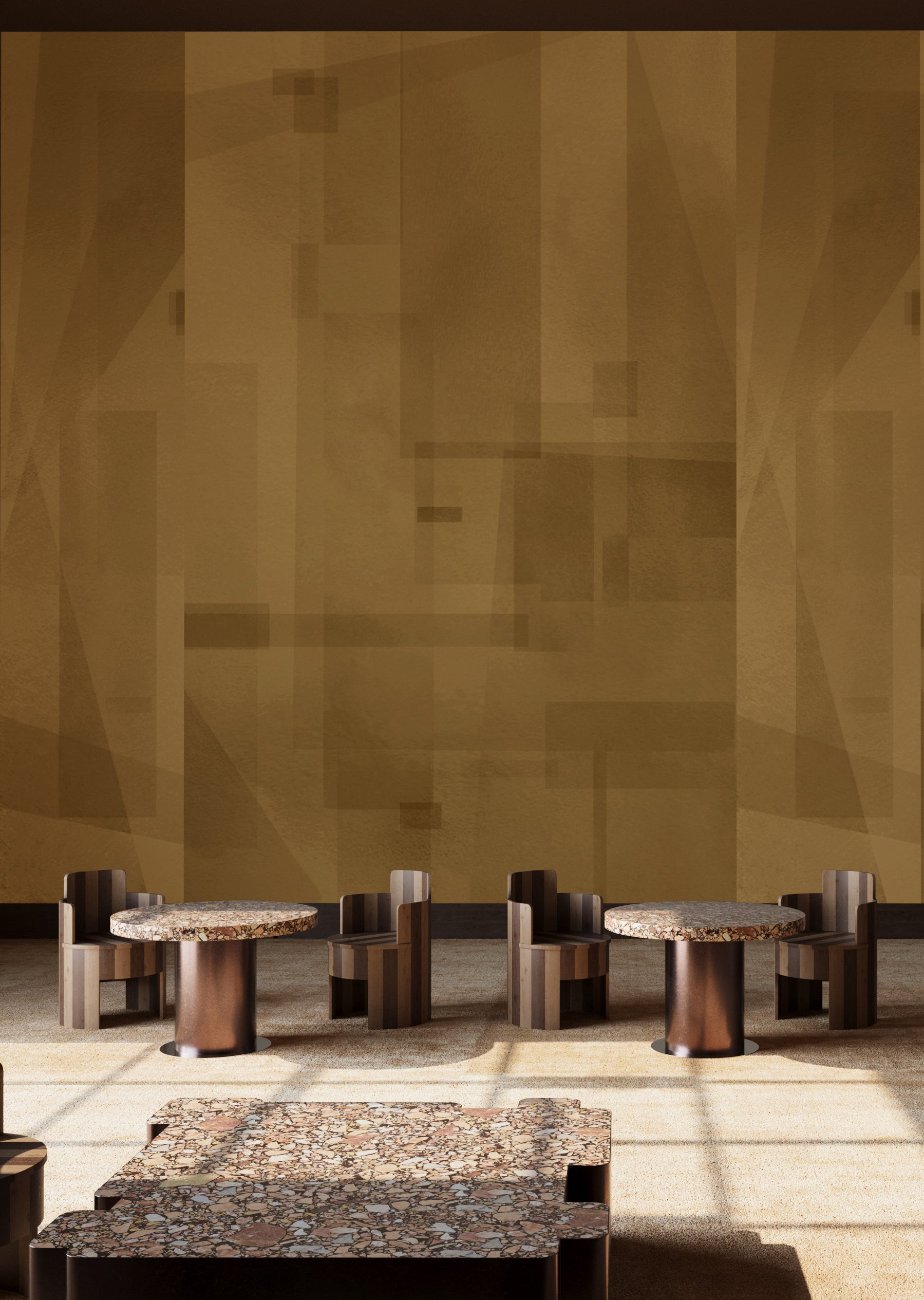 Papier Máché © Mural Wallpaper in Olive