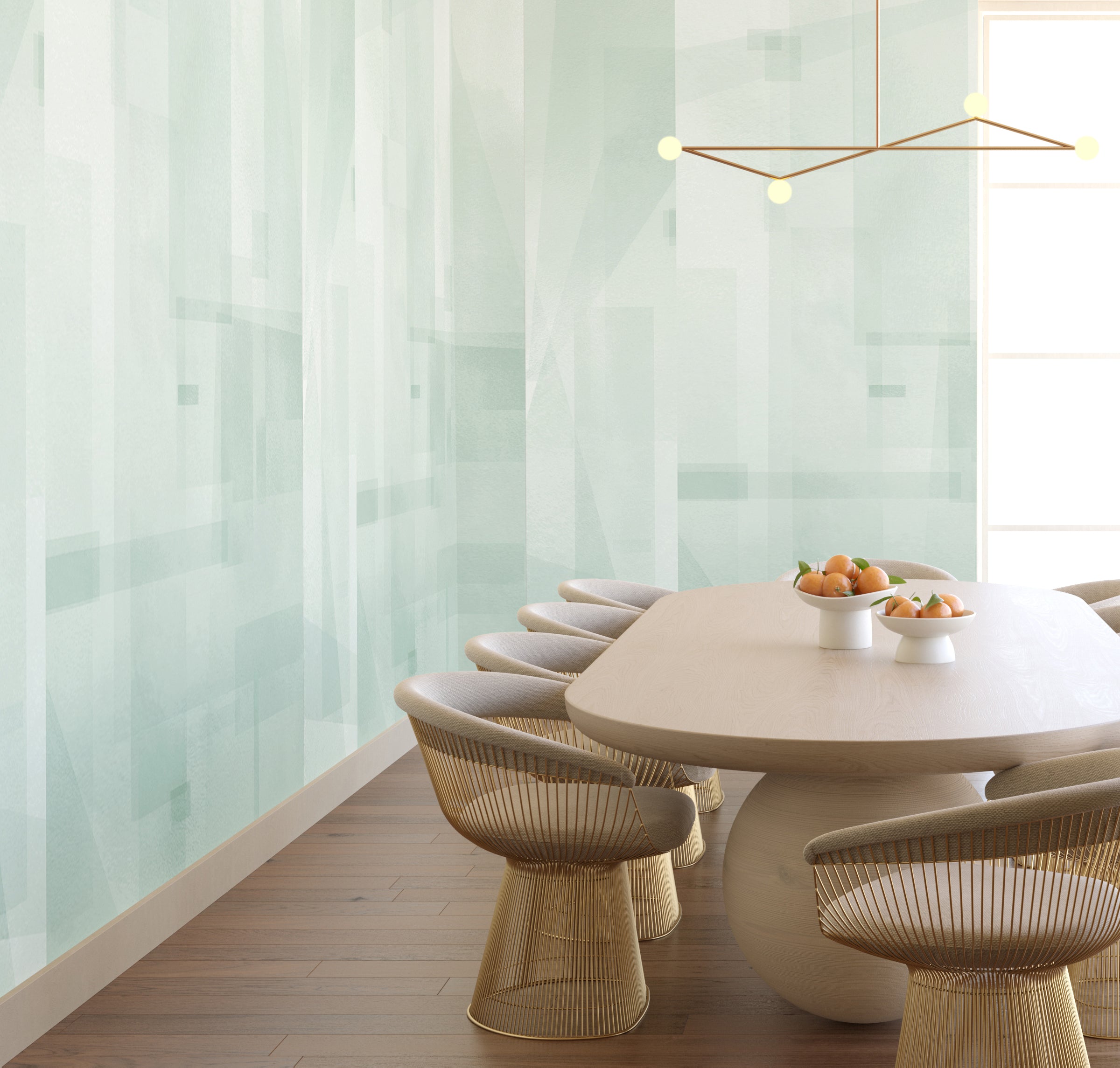 Papier Máché © Mural Wallpaper in Blue