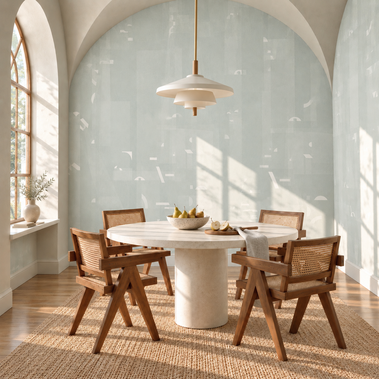 Shape Shifter© Mural Wallpaper in Ice Cap