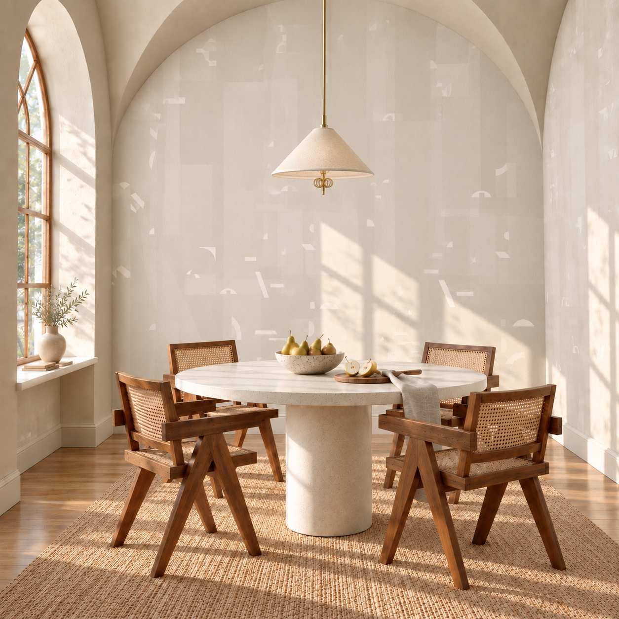 Shape Shifter© Mural Wallpaper in Pina Colada