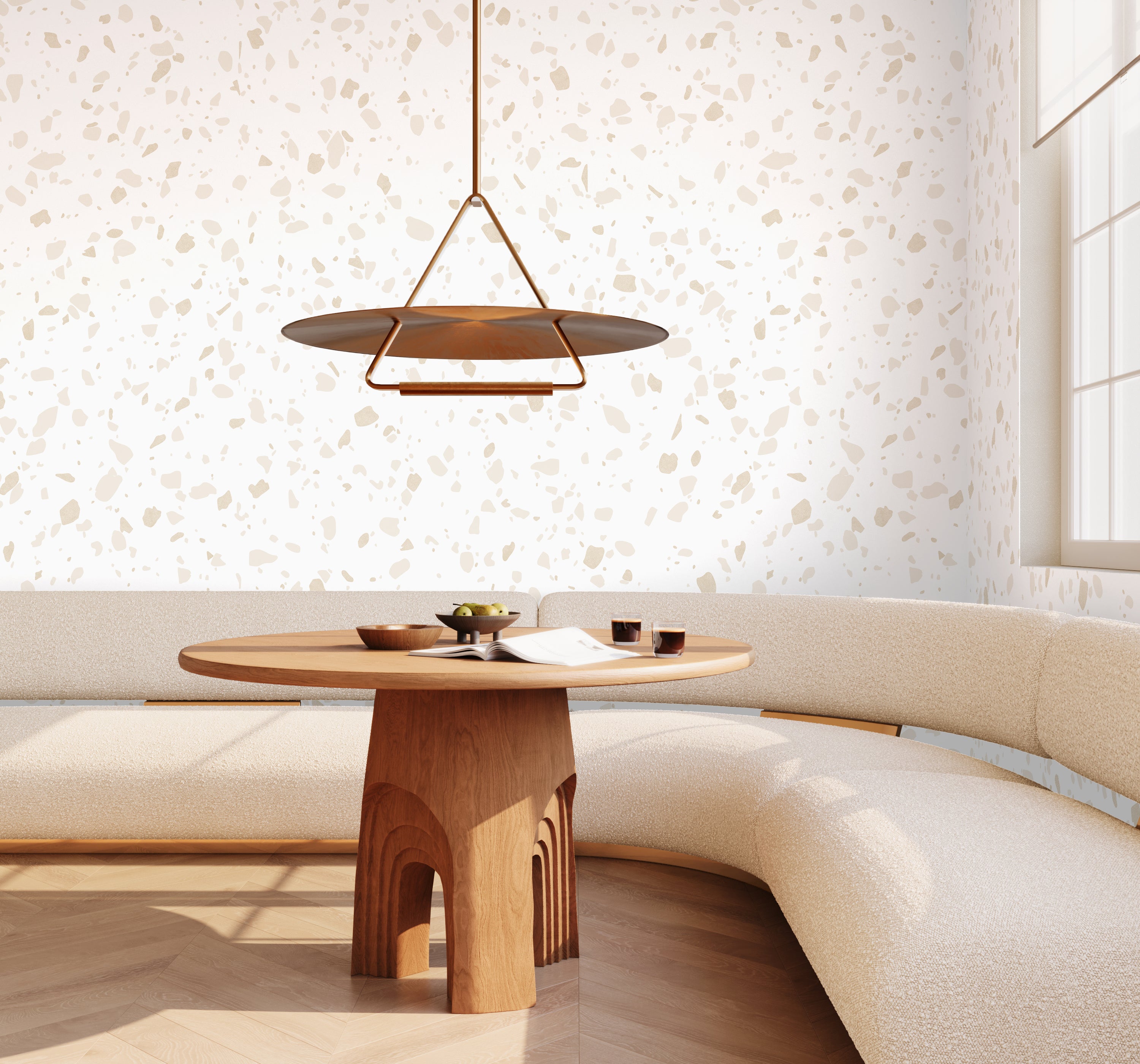 Terrazzo II© Wallpaper in Bone