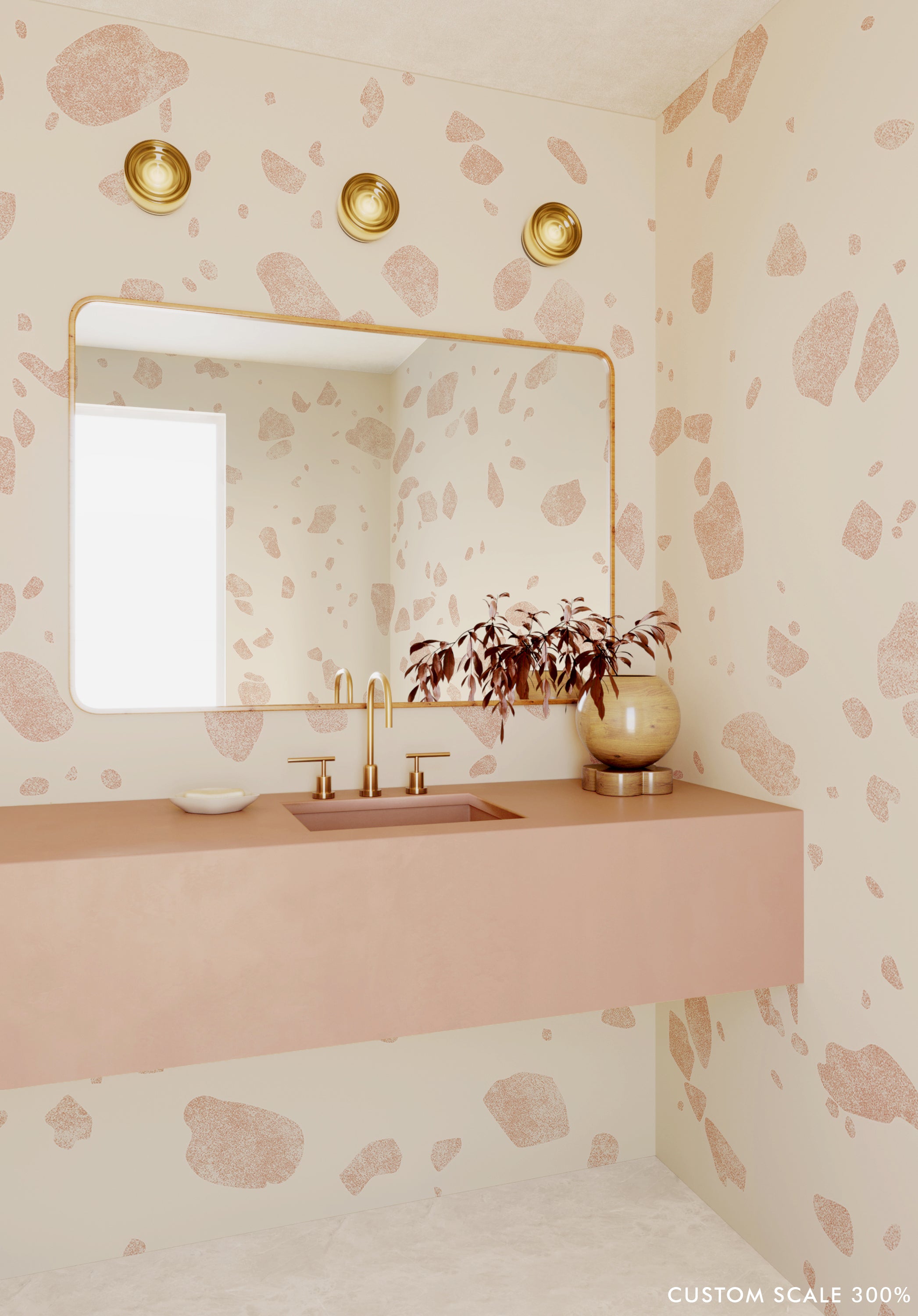 Terrazzo II© Wallpaper in Macaroon