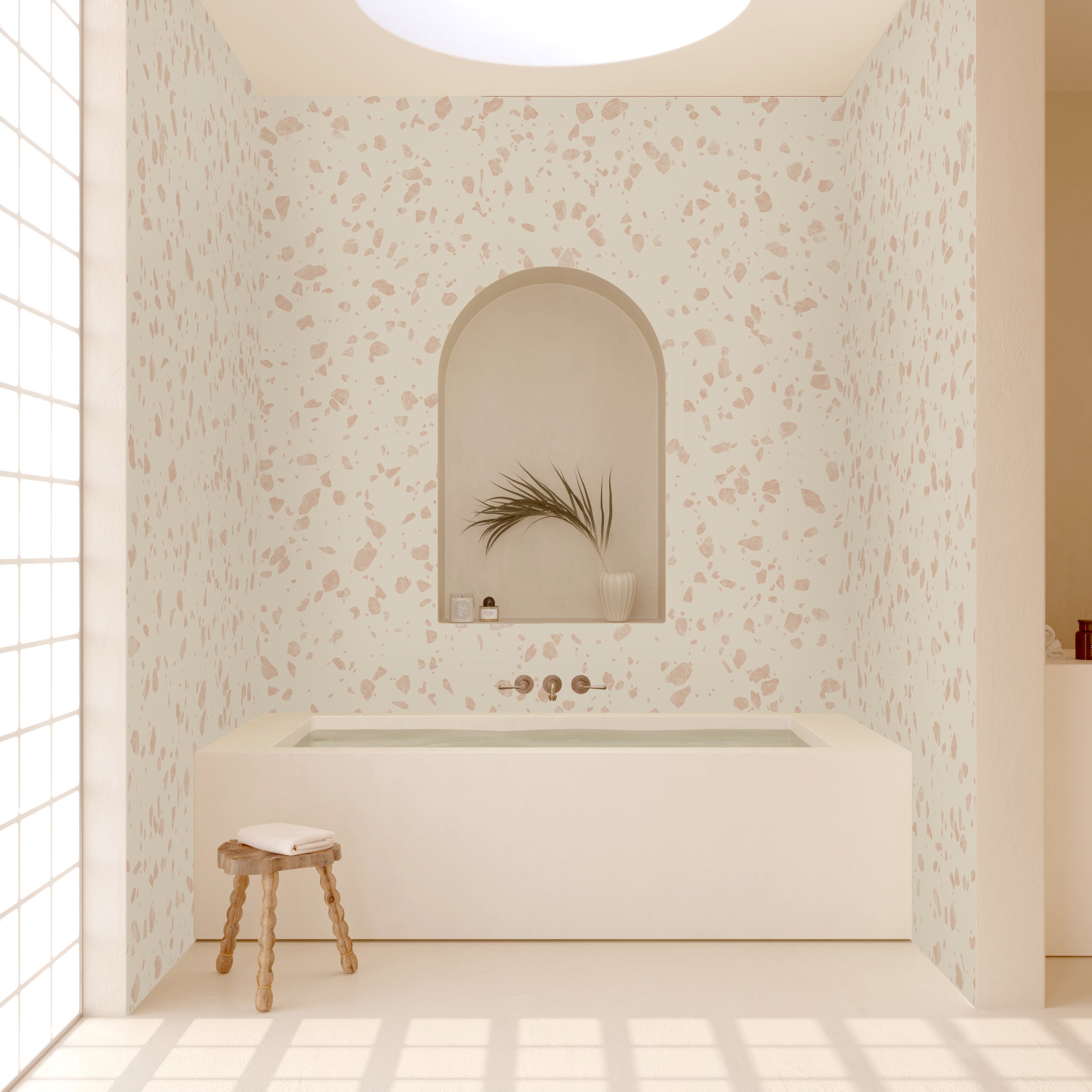 Terrazzo II© Wallpaper in Macaroon