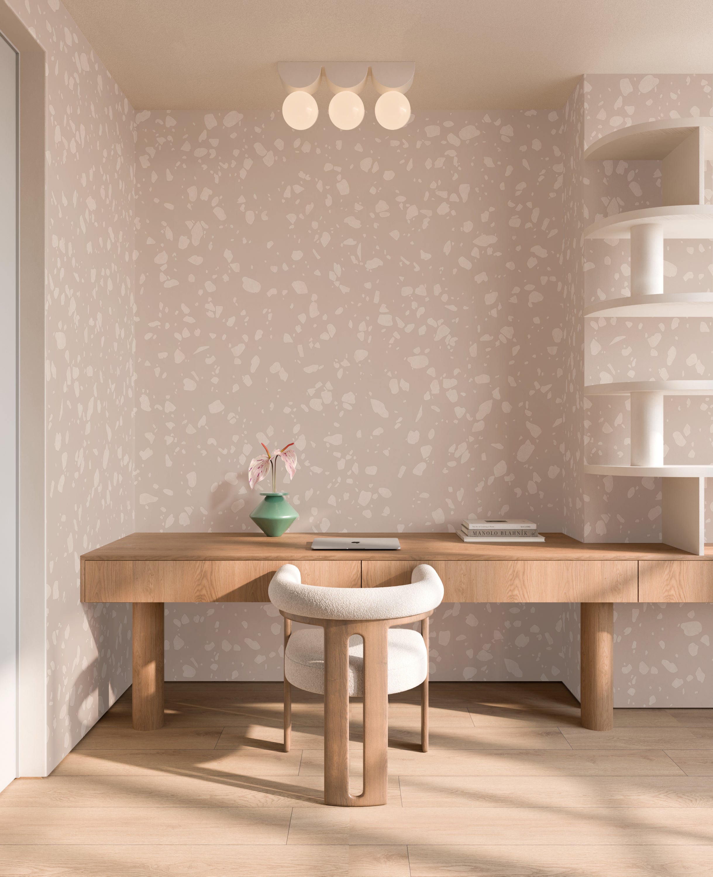 Terrazzo II© Wallpaper in Petal