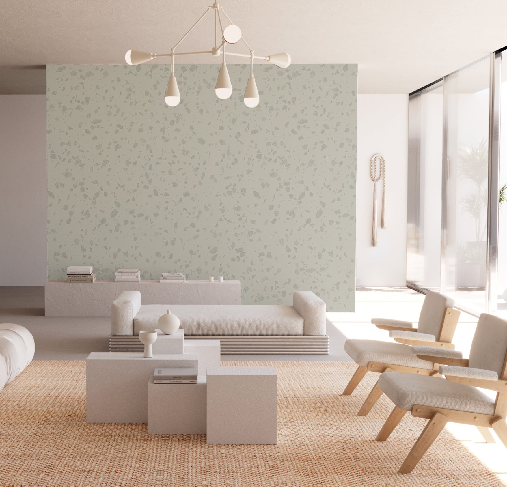 Terrazzo II© Wallpaper in Slate