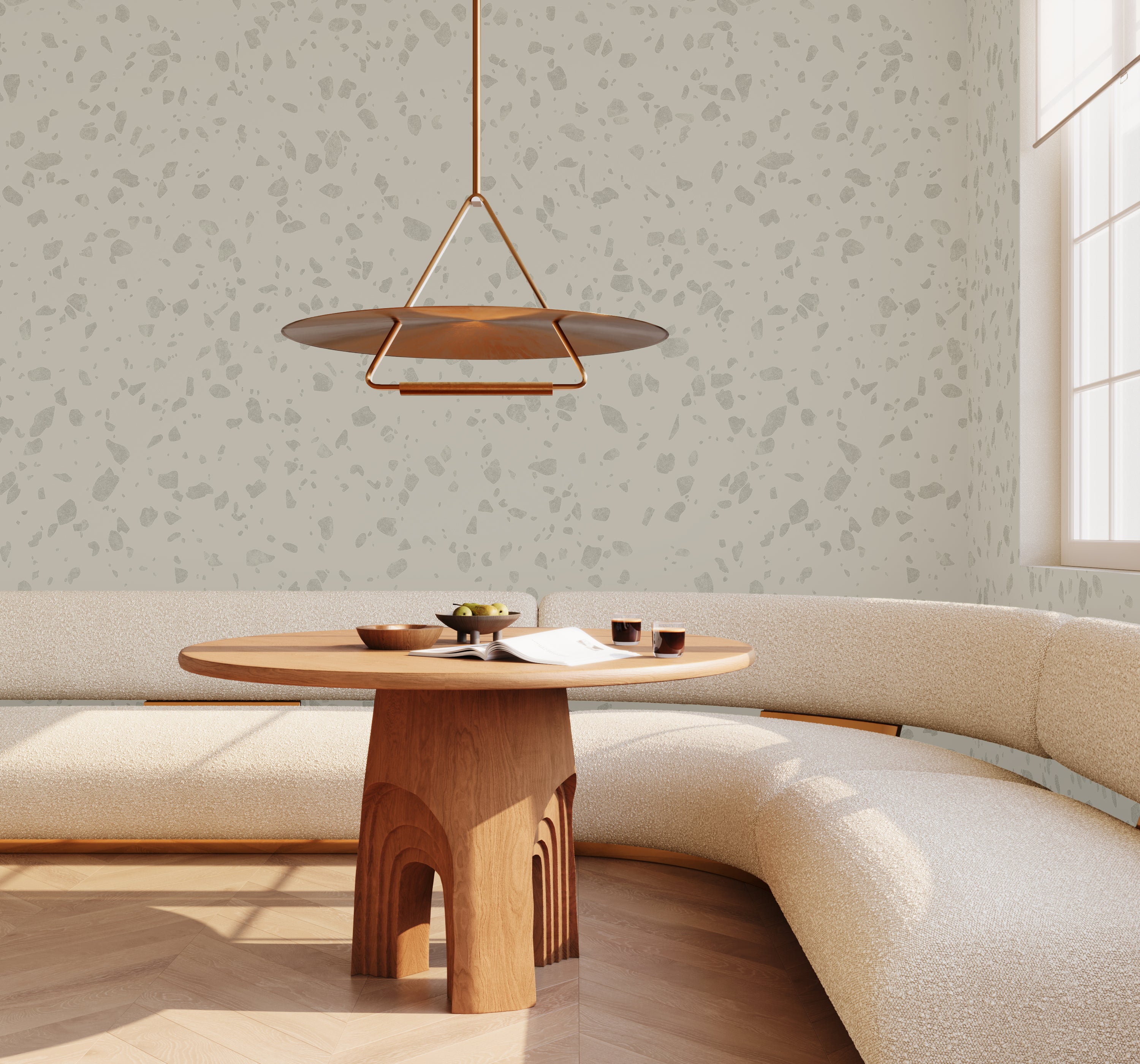 Terrazzo II© Wallpaper in Slate