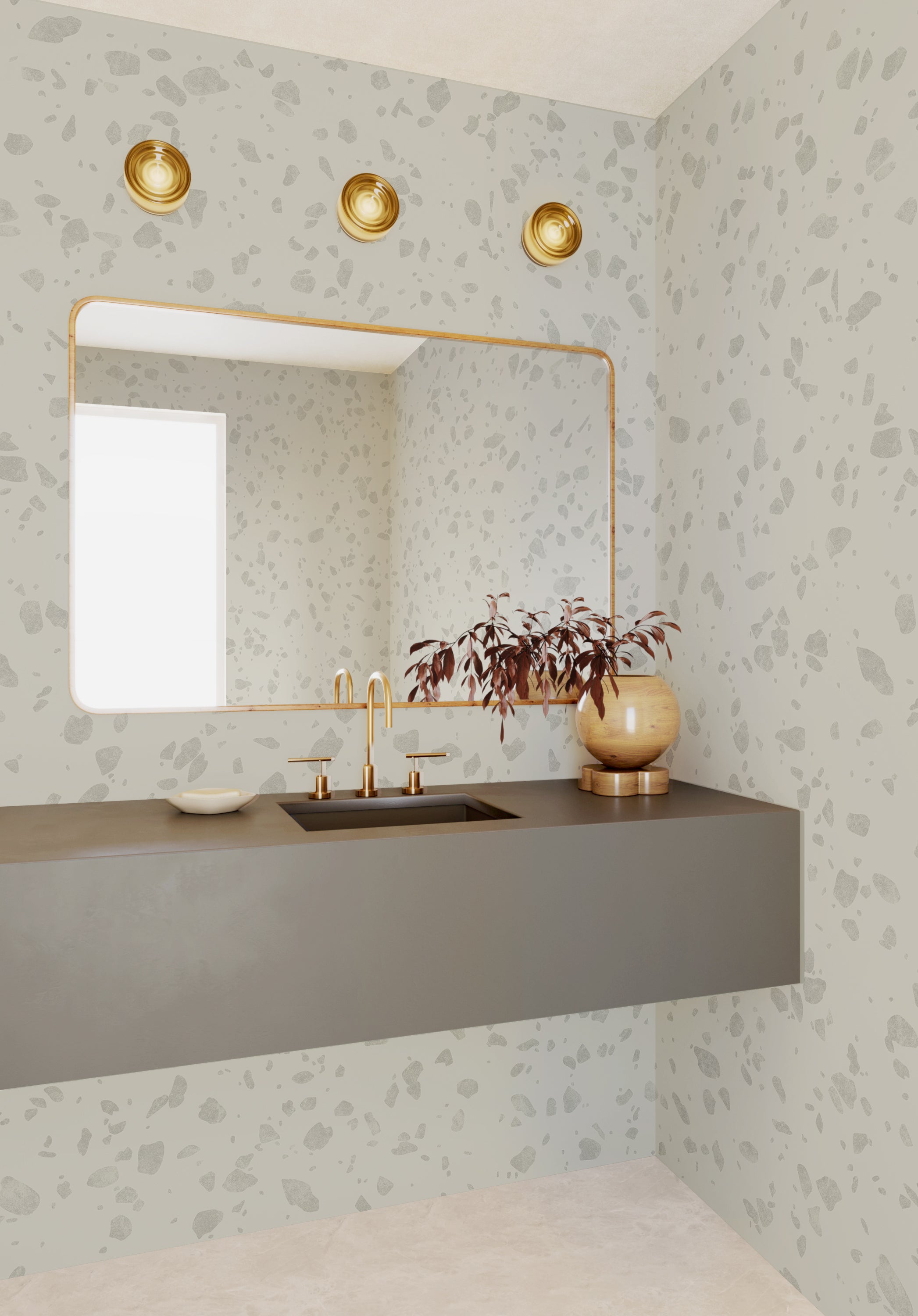Terrazzo II© Wallpaper in Slate