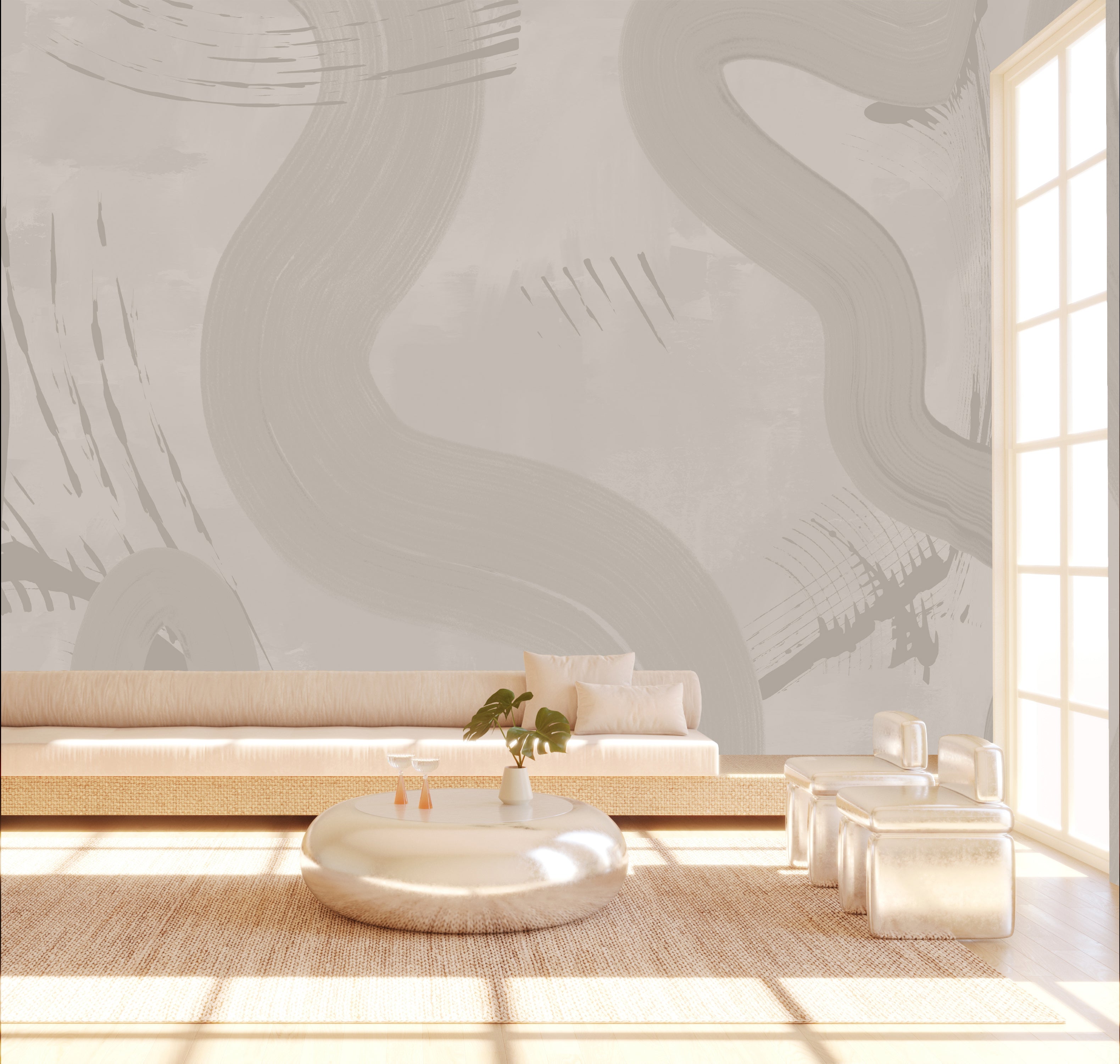 Untamed© Mural Wallpaper in Cobble