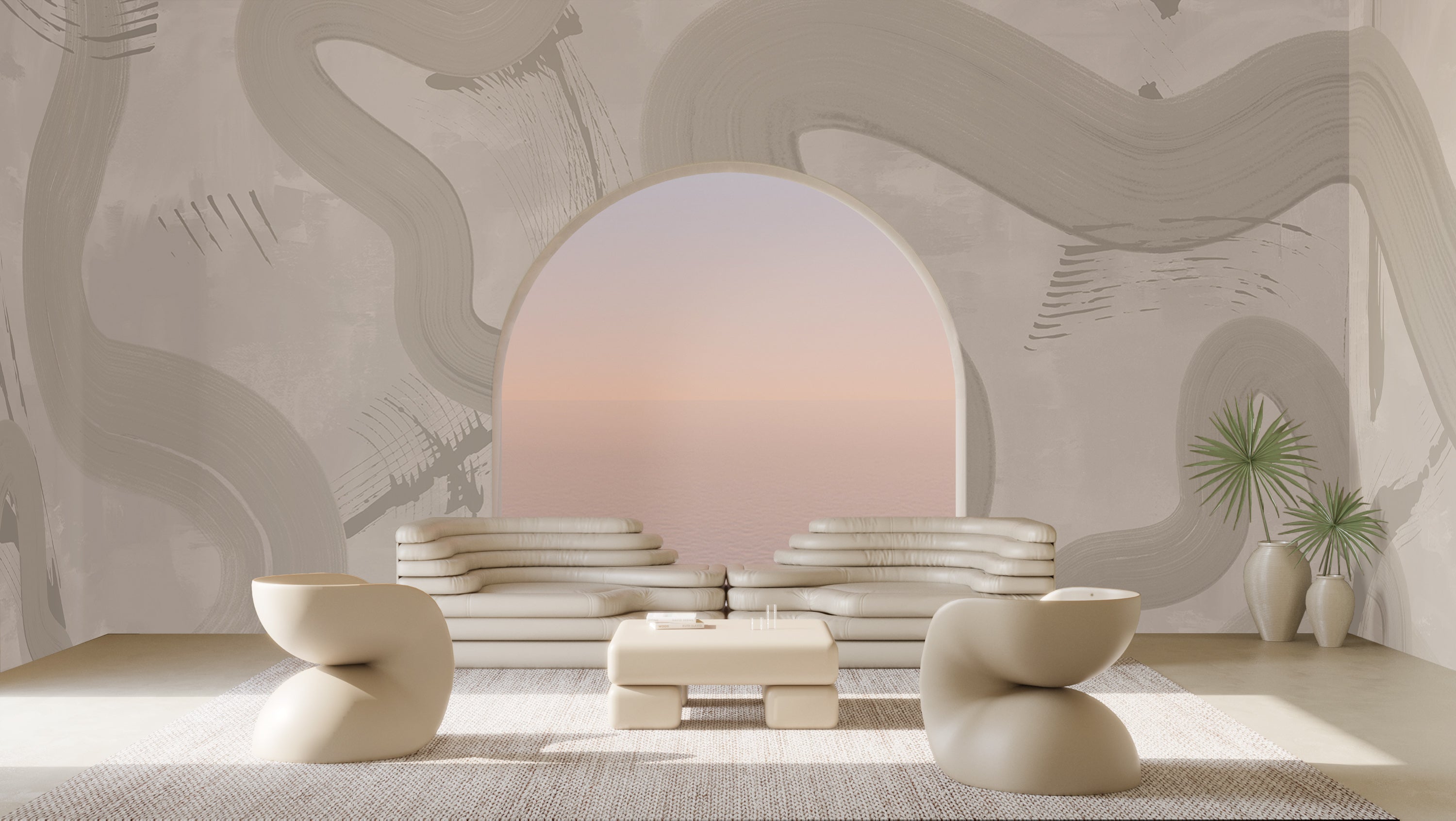 Untamed© Mural Wallpaper in Cobble