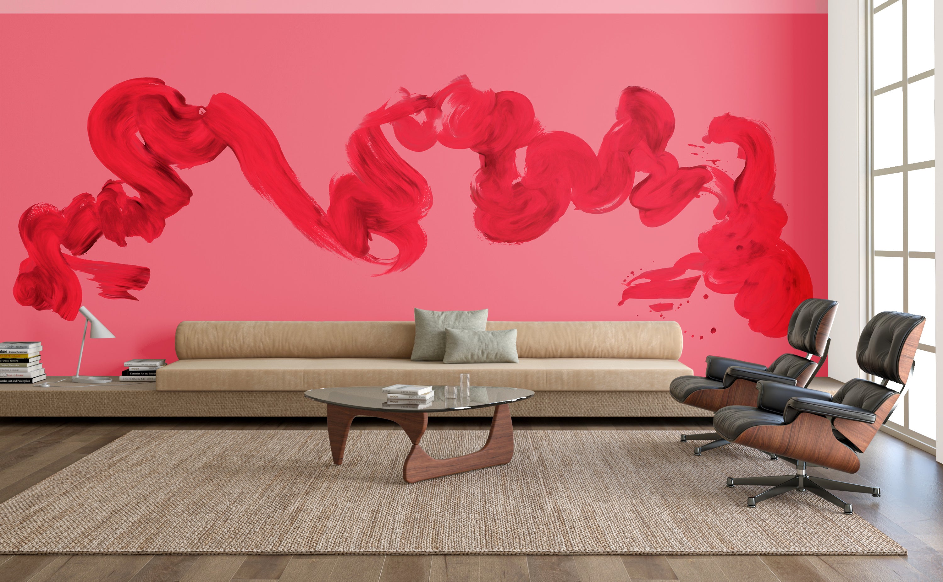 Abstract Art© Mural Wallpaper in Candy
