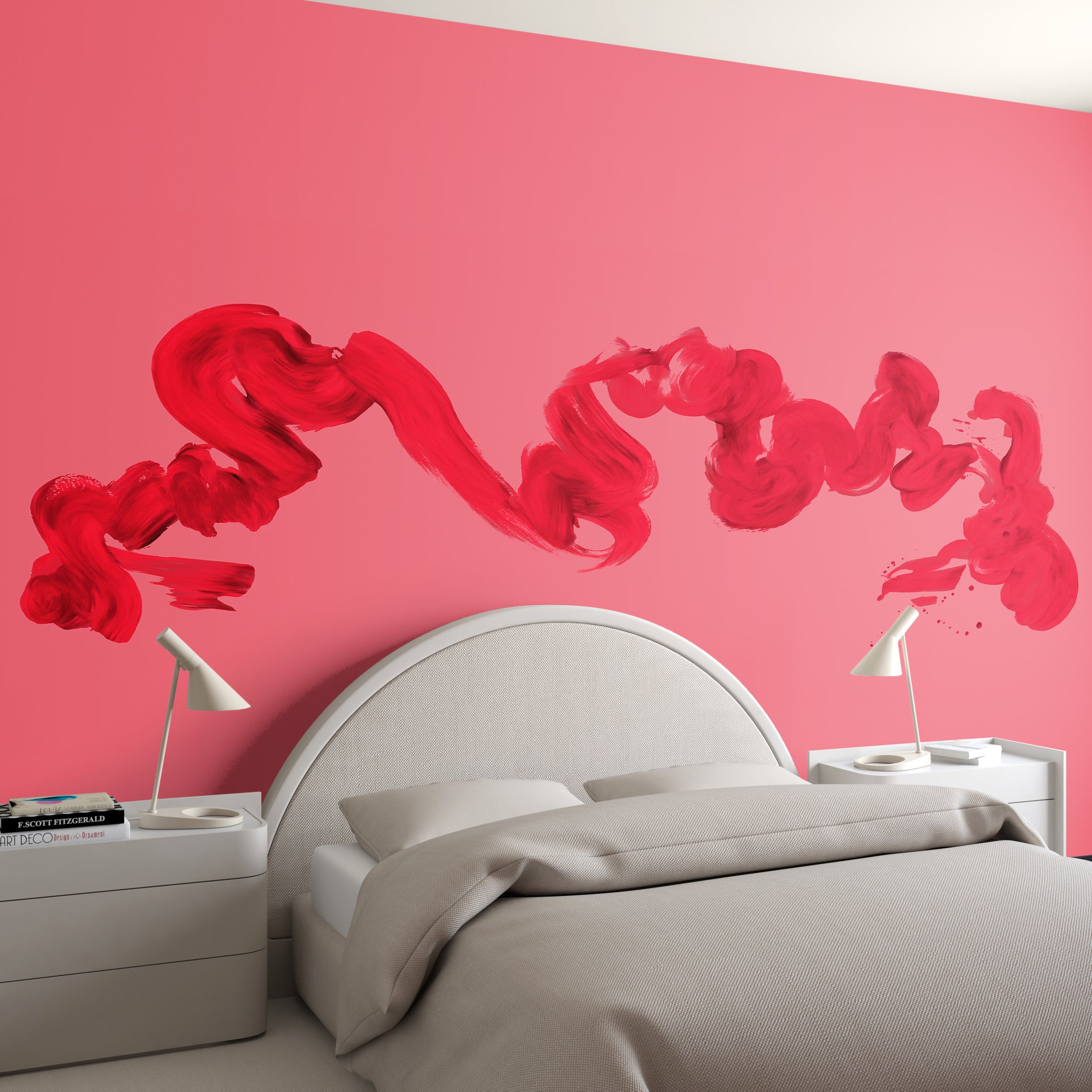 Abstract Art© Mural Wallpaper in Candy