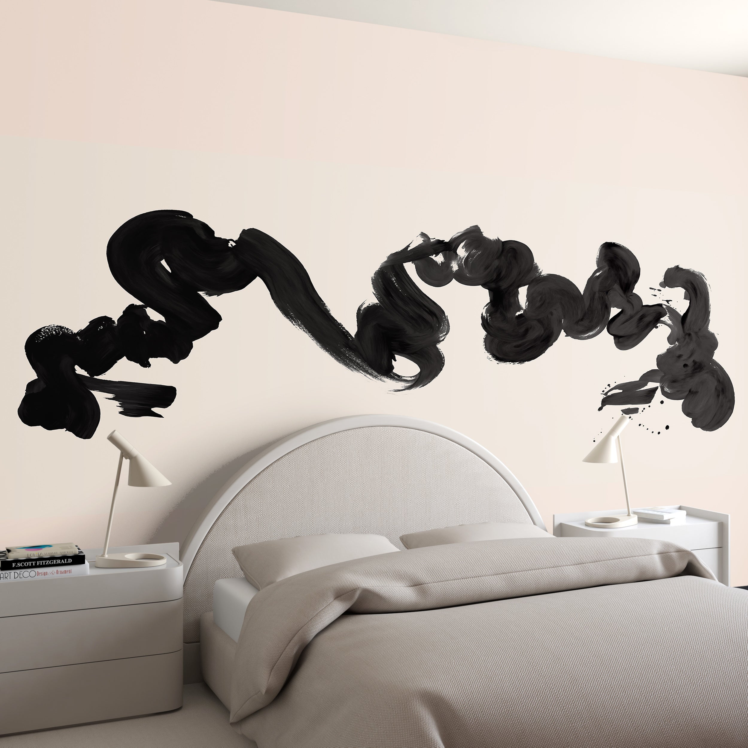 Abstract Art© Mural Wallpaper in Smoke