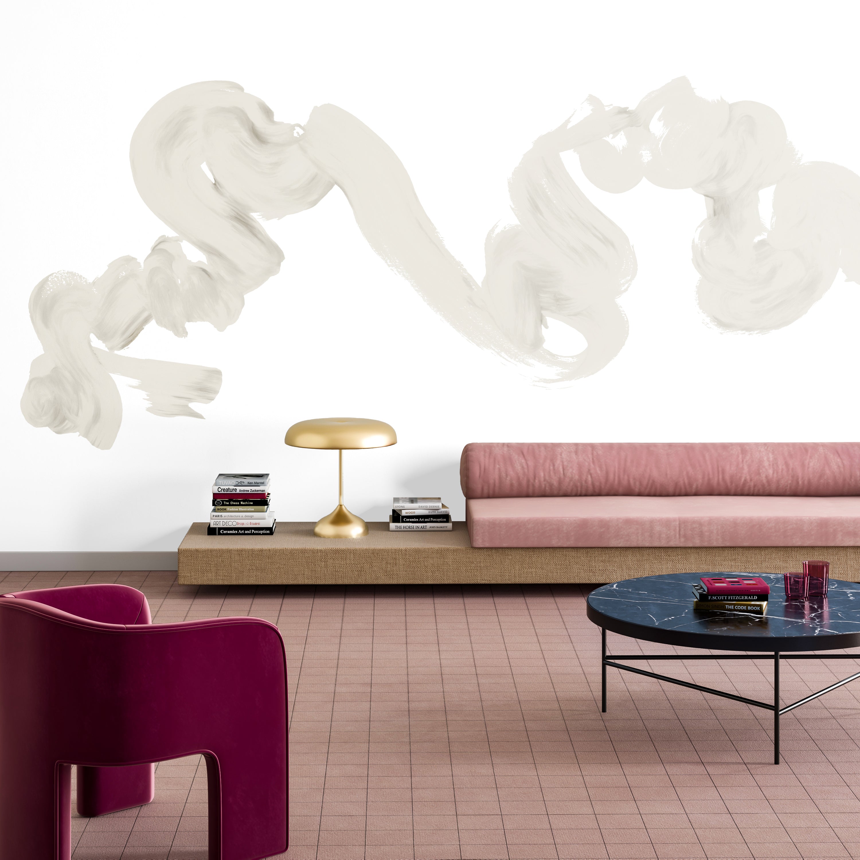 Abstract Art© Mural Wallpaper in Vanillawood