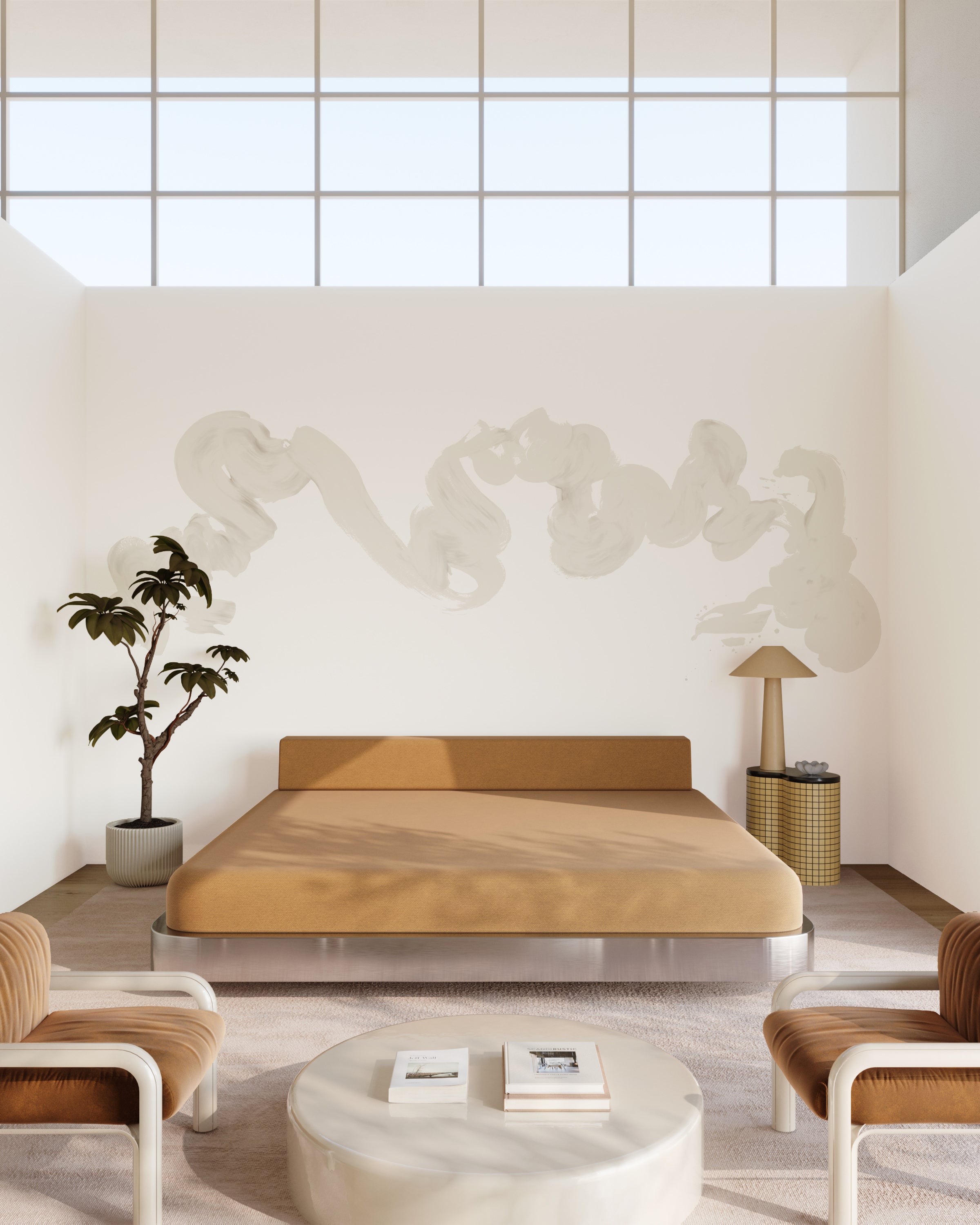 Abstract Art© Mural Wallpaper in Vanillawood