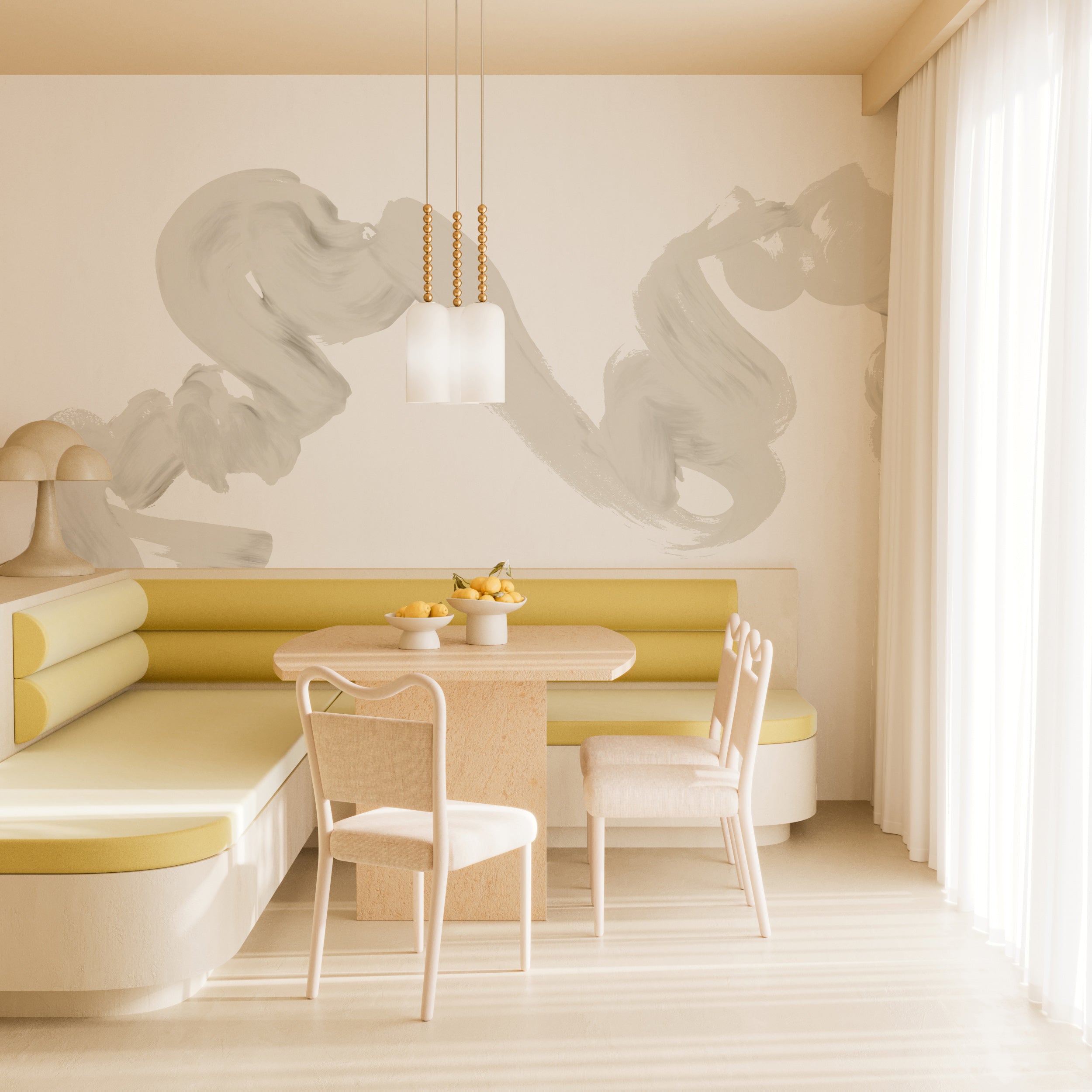 Abstract Art© Mural Wallpaper in Vanillawood