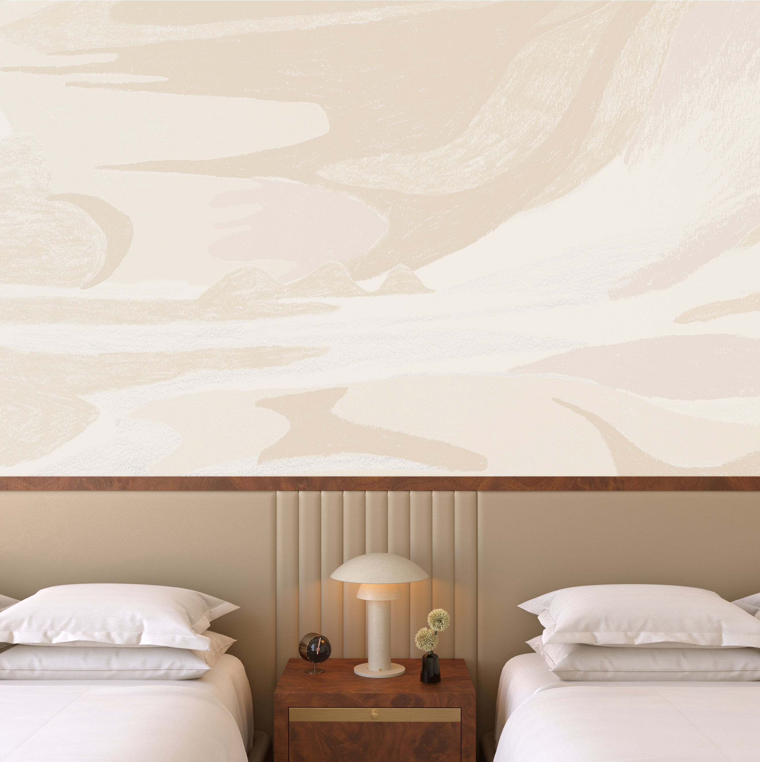 American Landscape© Mural Wallpaper in creme