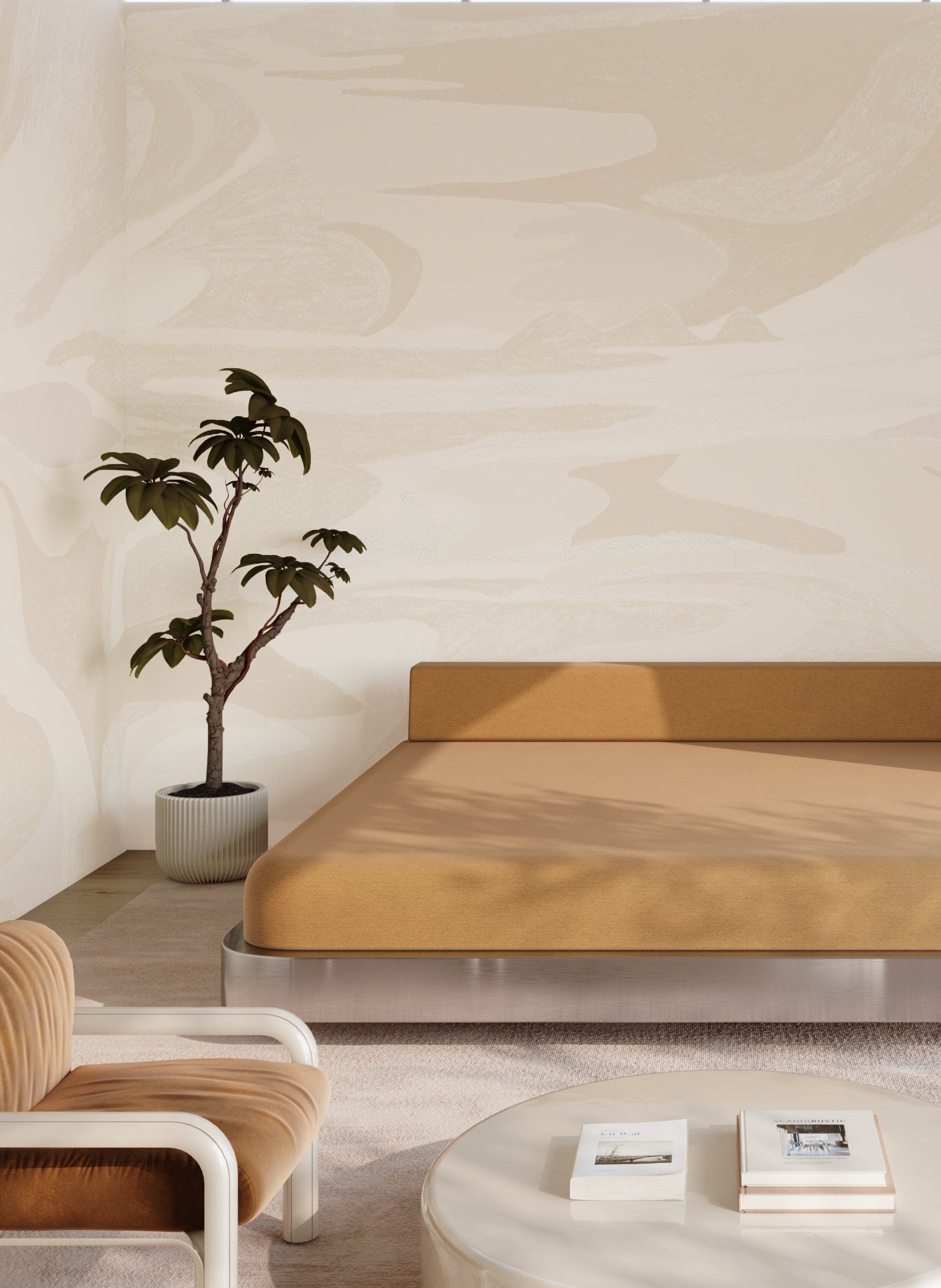 American Landscape© Mural Wallpaper in creme