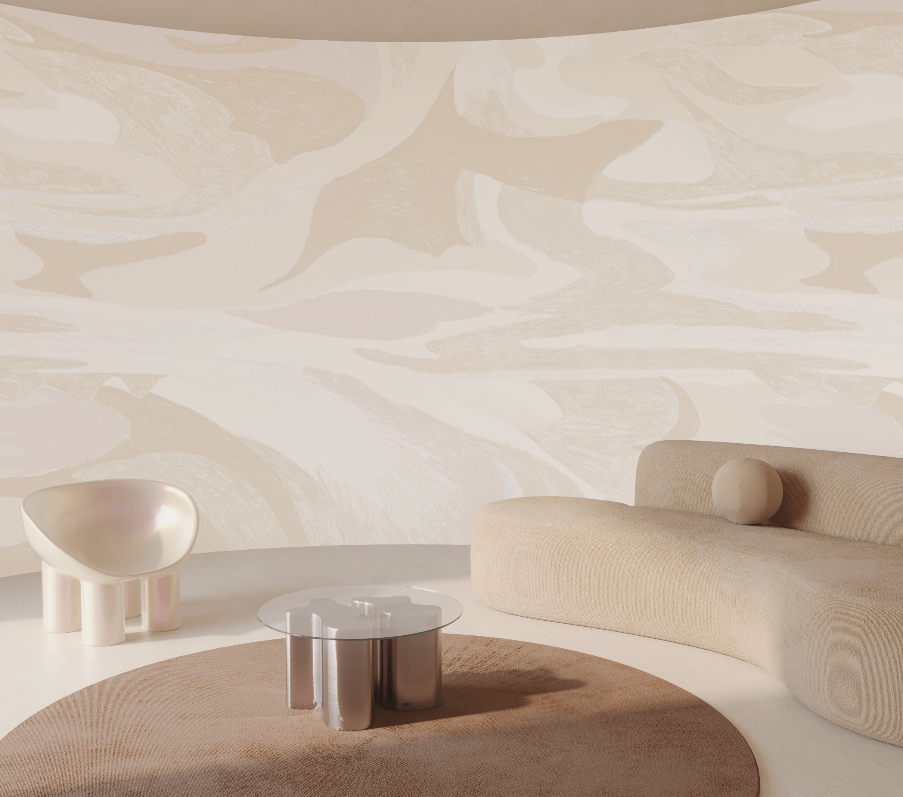 American Landscape© Mural Wallpaper in creme