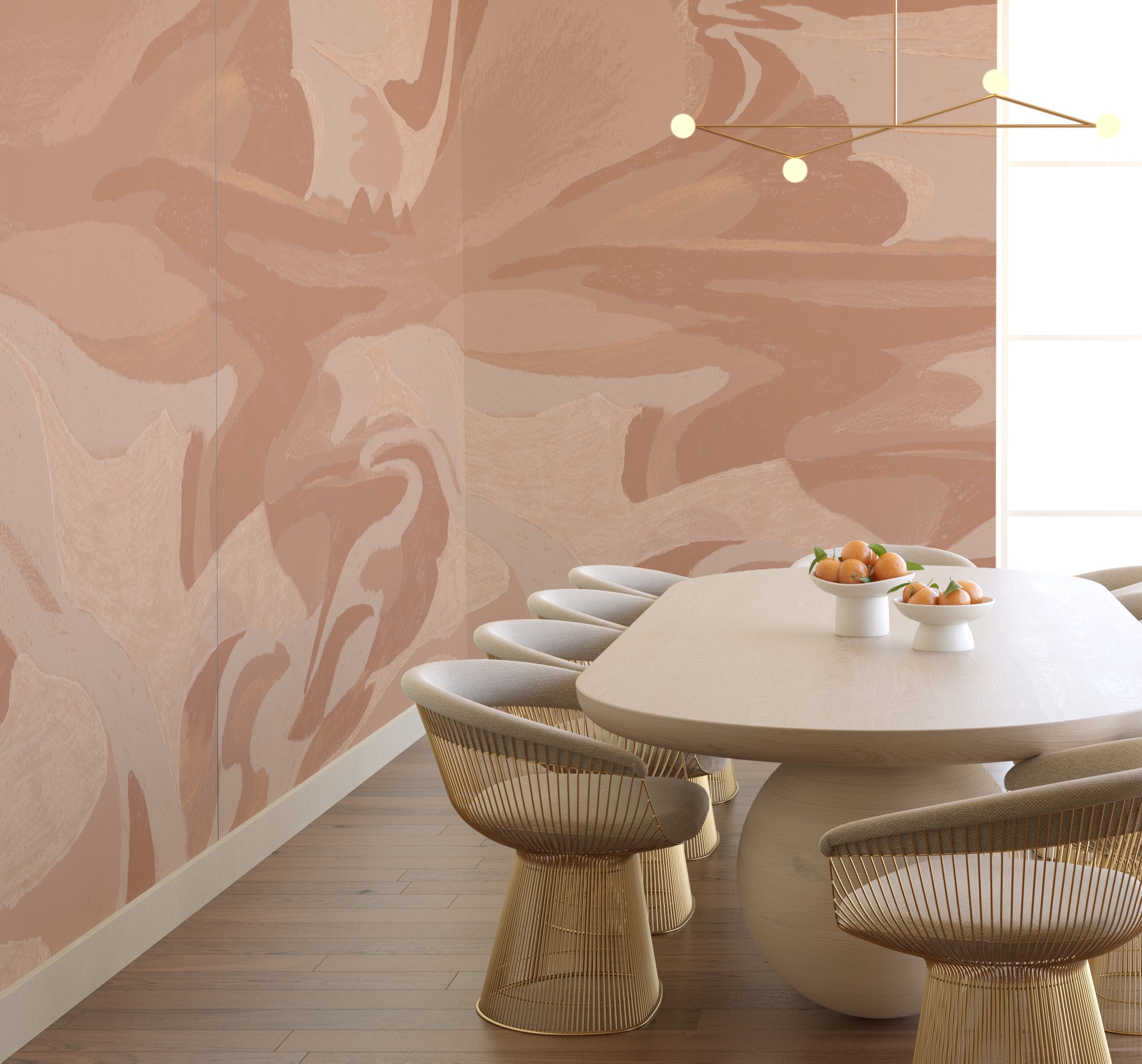 American Landscape© Mural Wallpaper in terracotta
