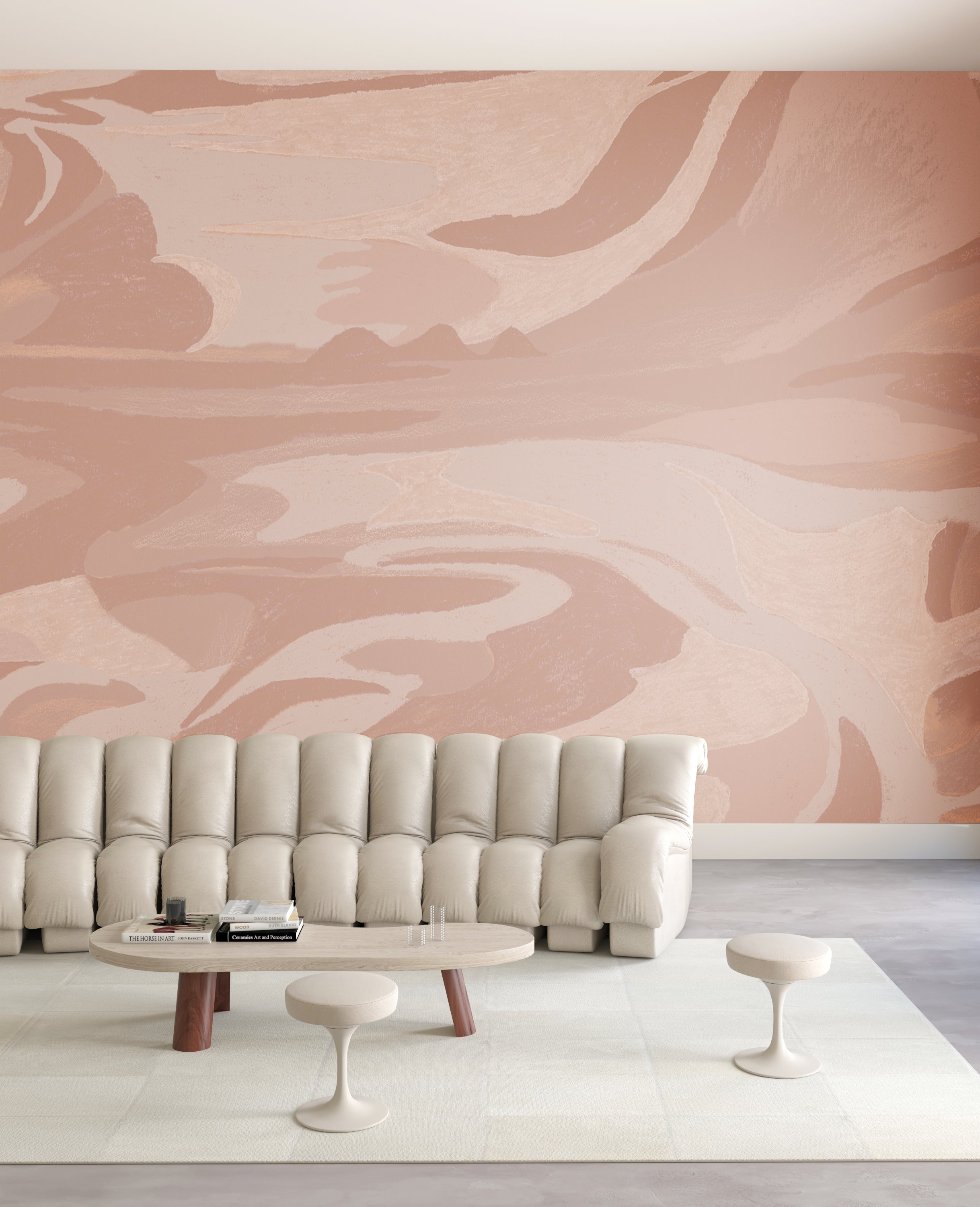 American Landscape© Mural Wallpaper in terracotta