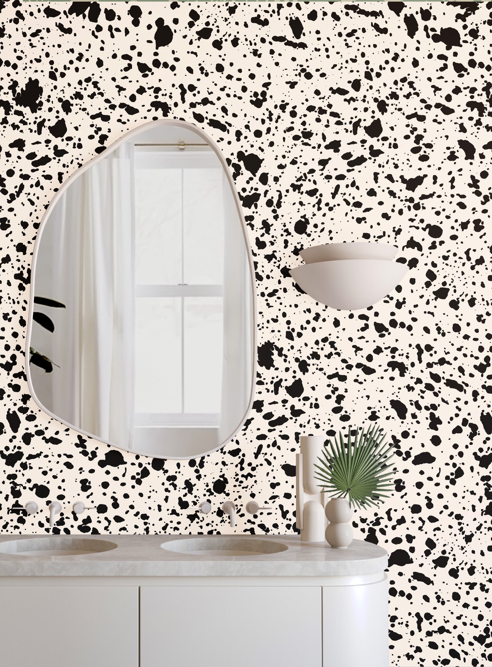 Appaloosa© Mural Wallpaper in Black + Cremé