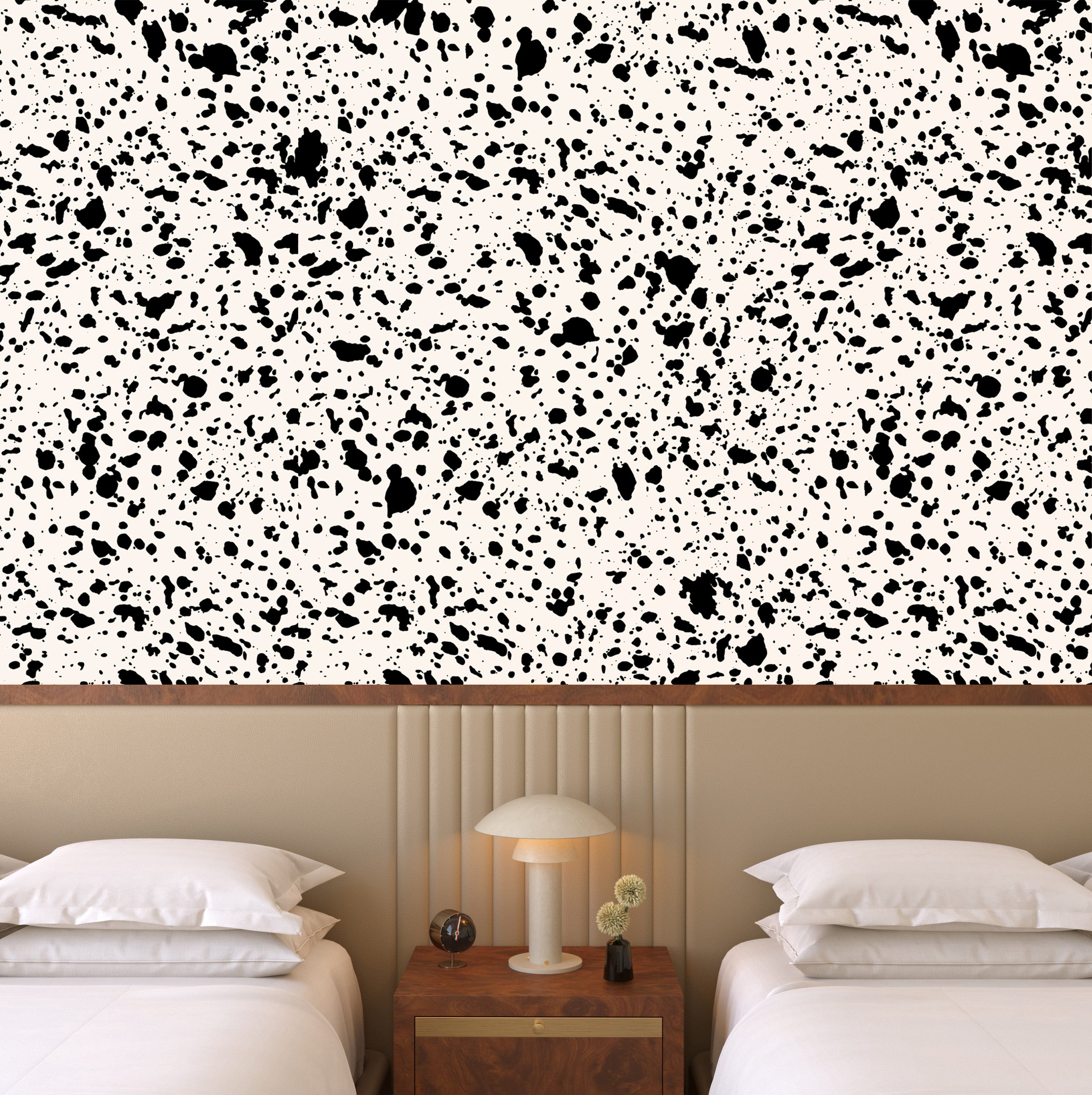 Appaloosa© Mural Wallpaper in Black + Cremé