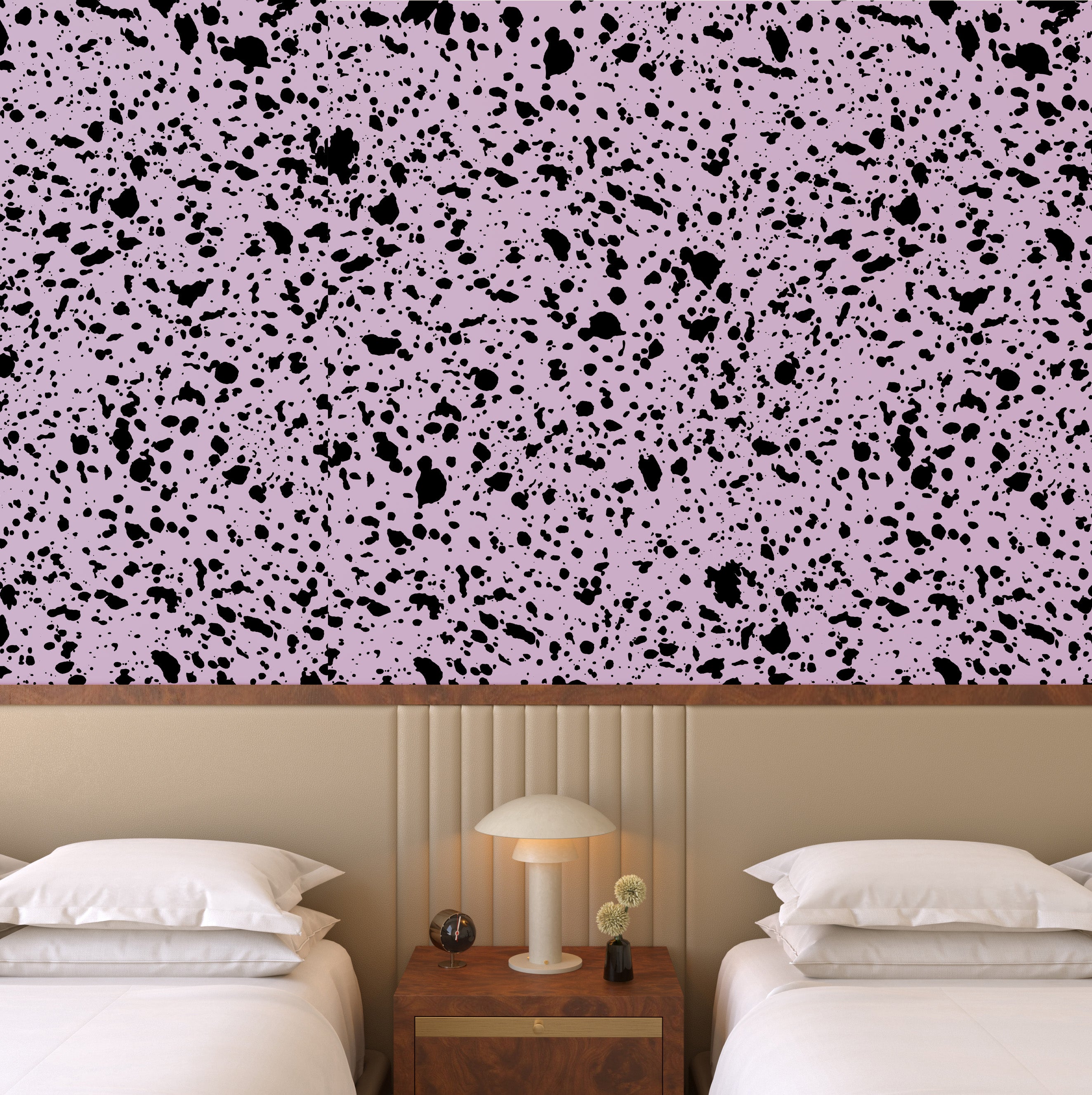 Appaloosa© Mural Wallpaper in Purple + Black