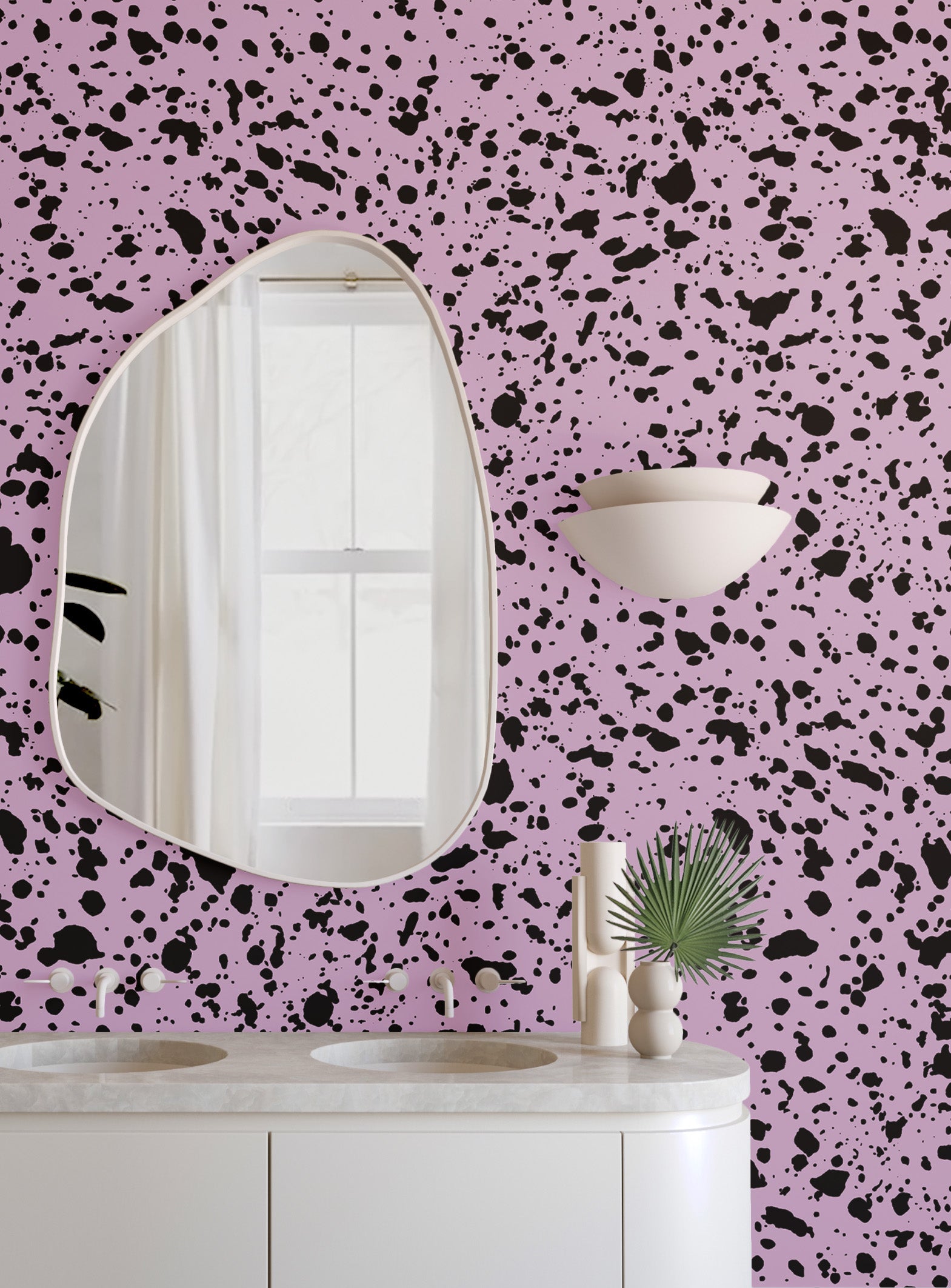 Appaloosa© Mural Wallpaper in Purple + Black
