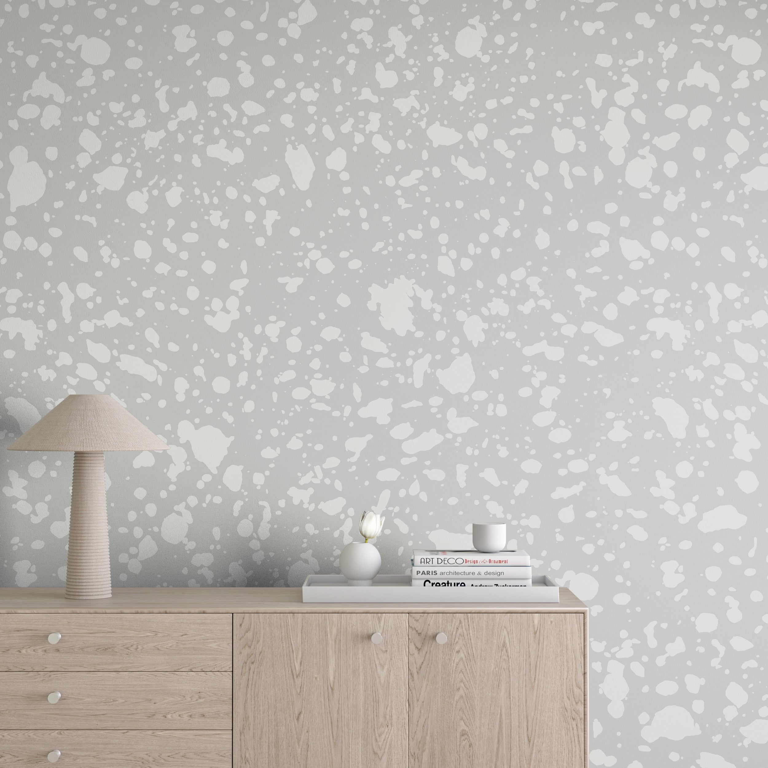Appaloosa© Mural Wallpaper in Sky Grey