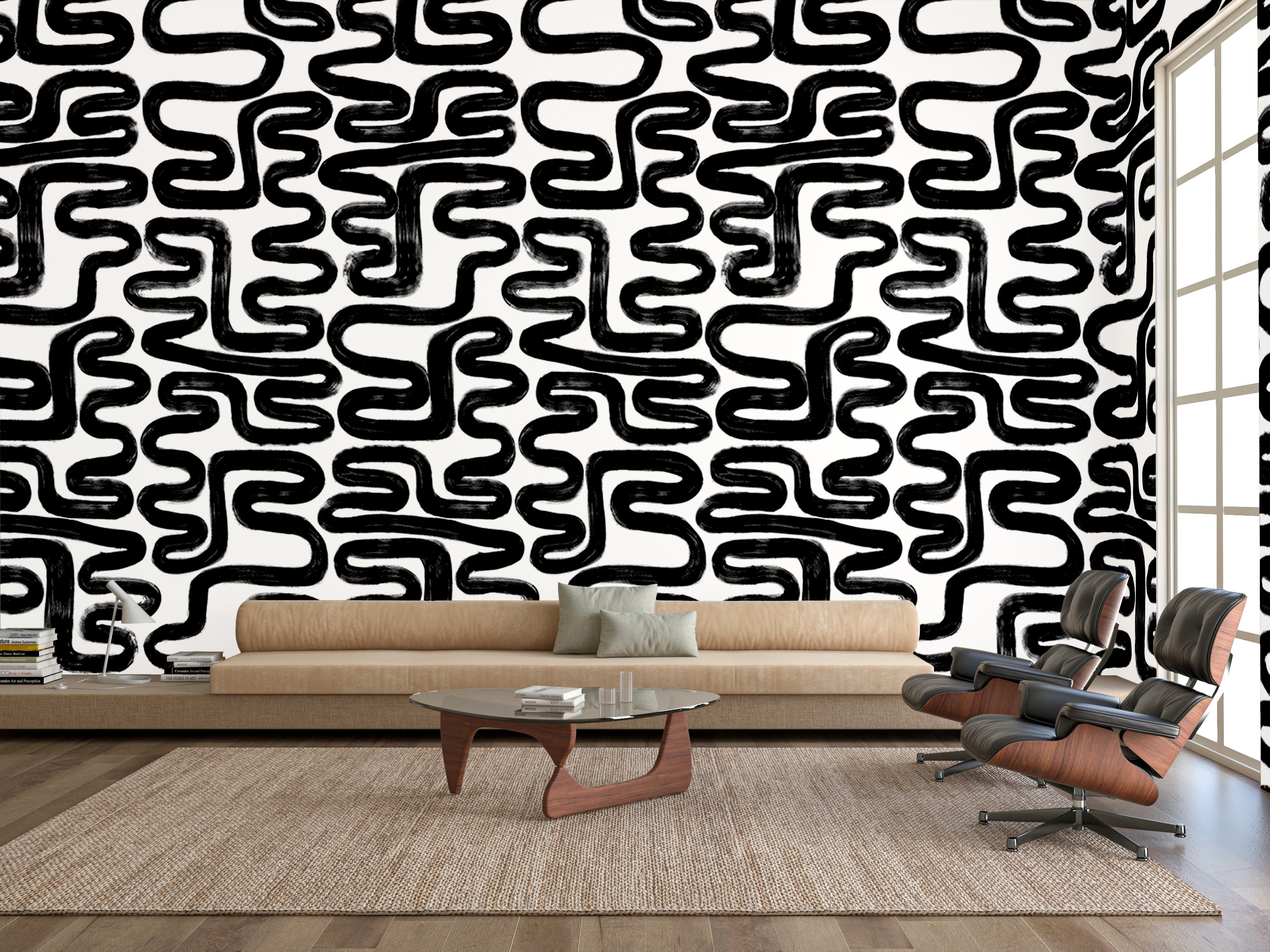 Azteca© Wallpaper in Black + White