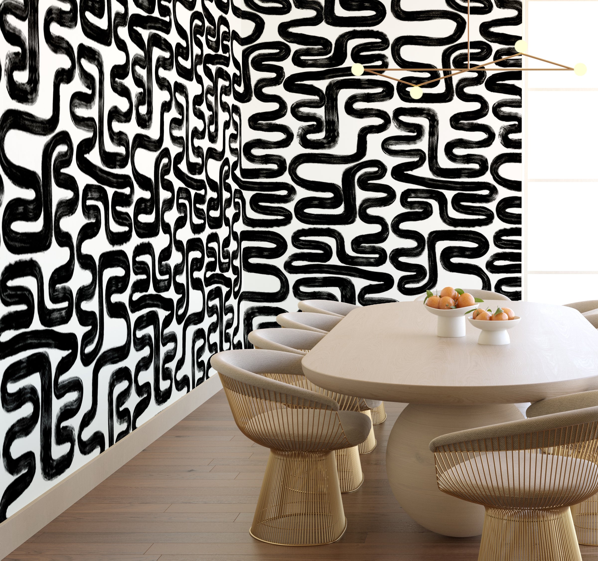 Azteca© Wallpaper in Black + White