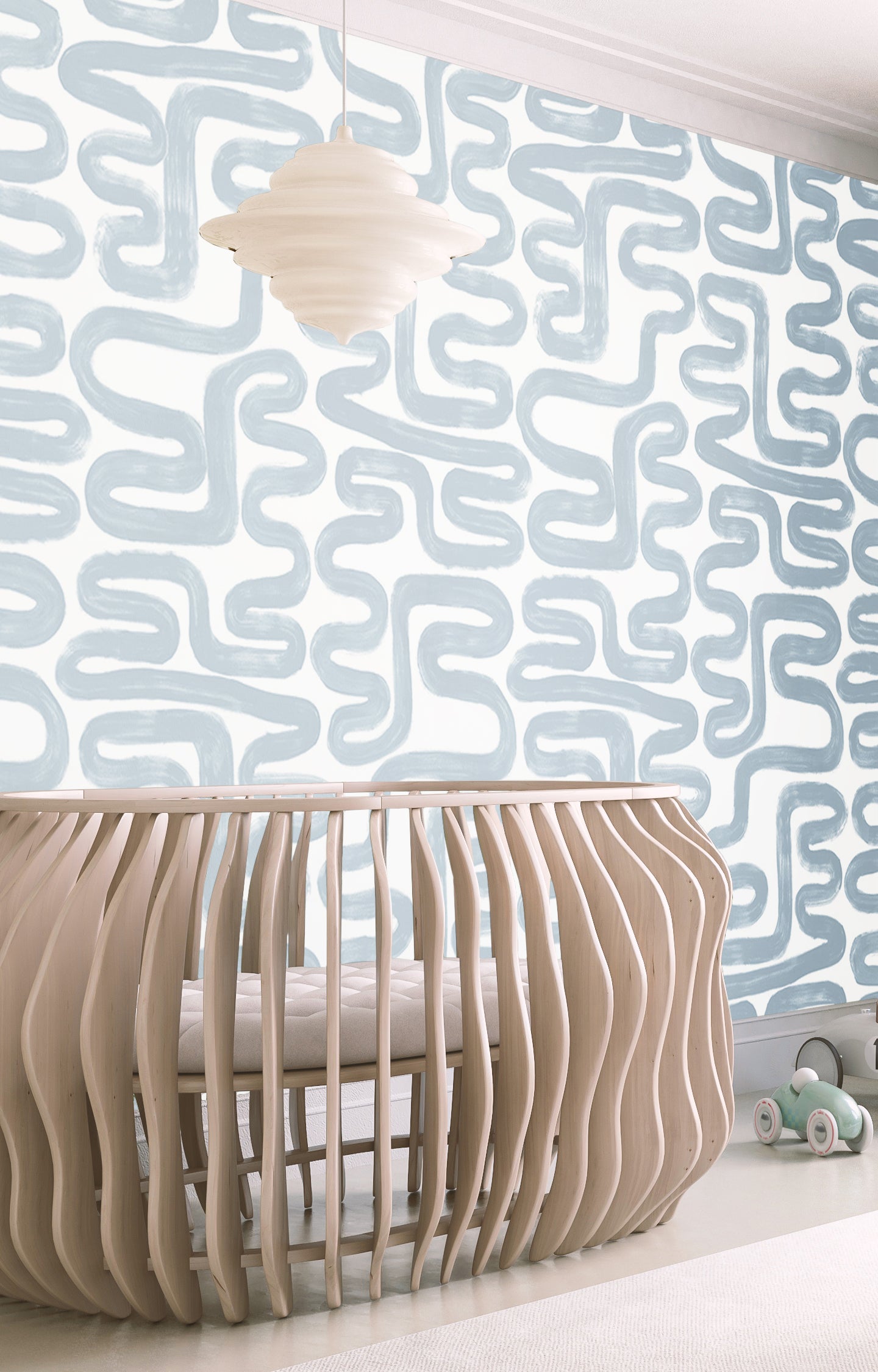 Azteca© Wallpaper in Pale Blue