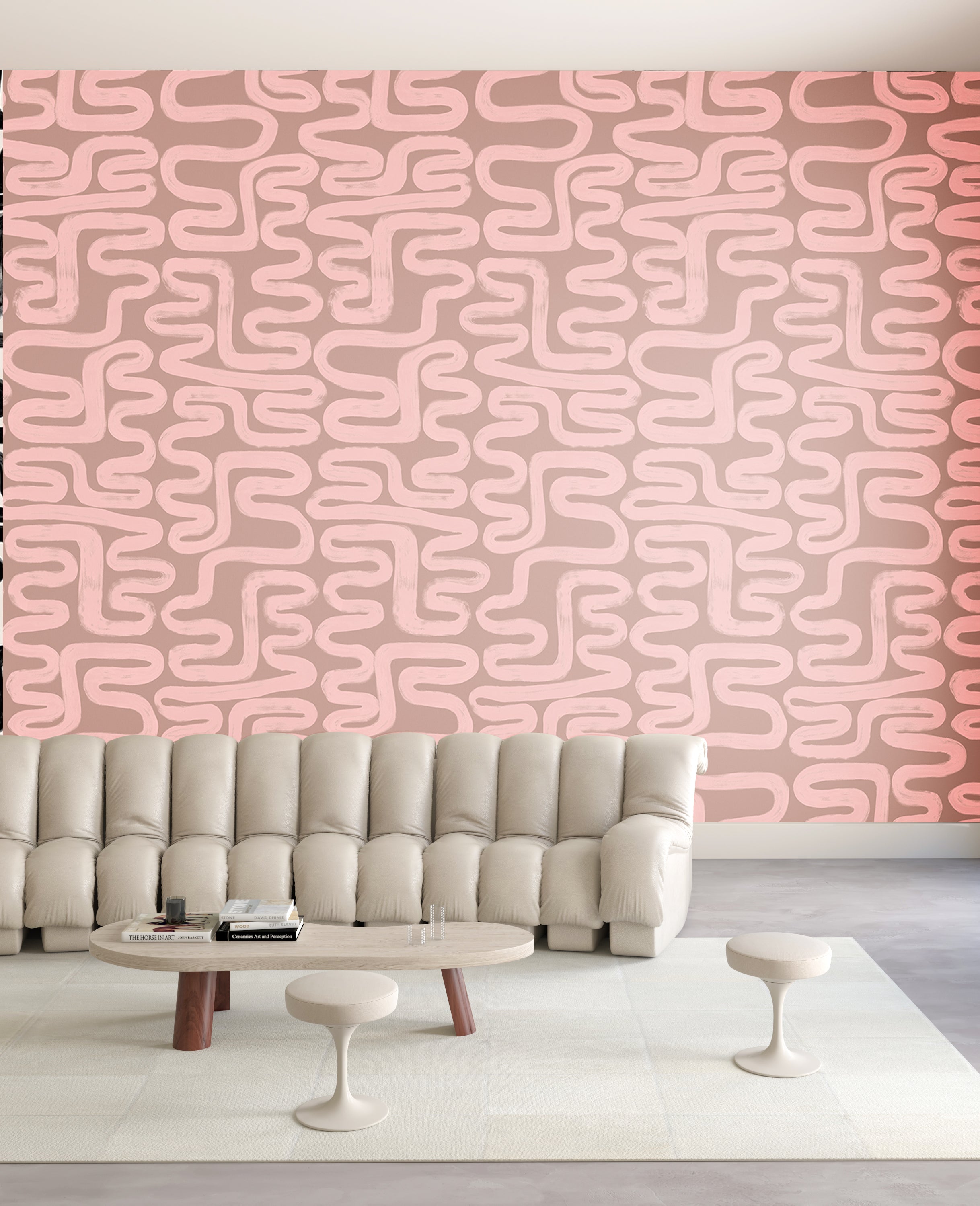 Azteca© Wallpaper in Cactus Blossom