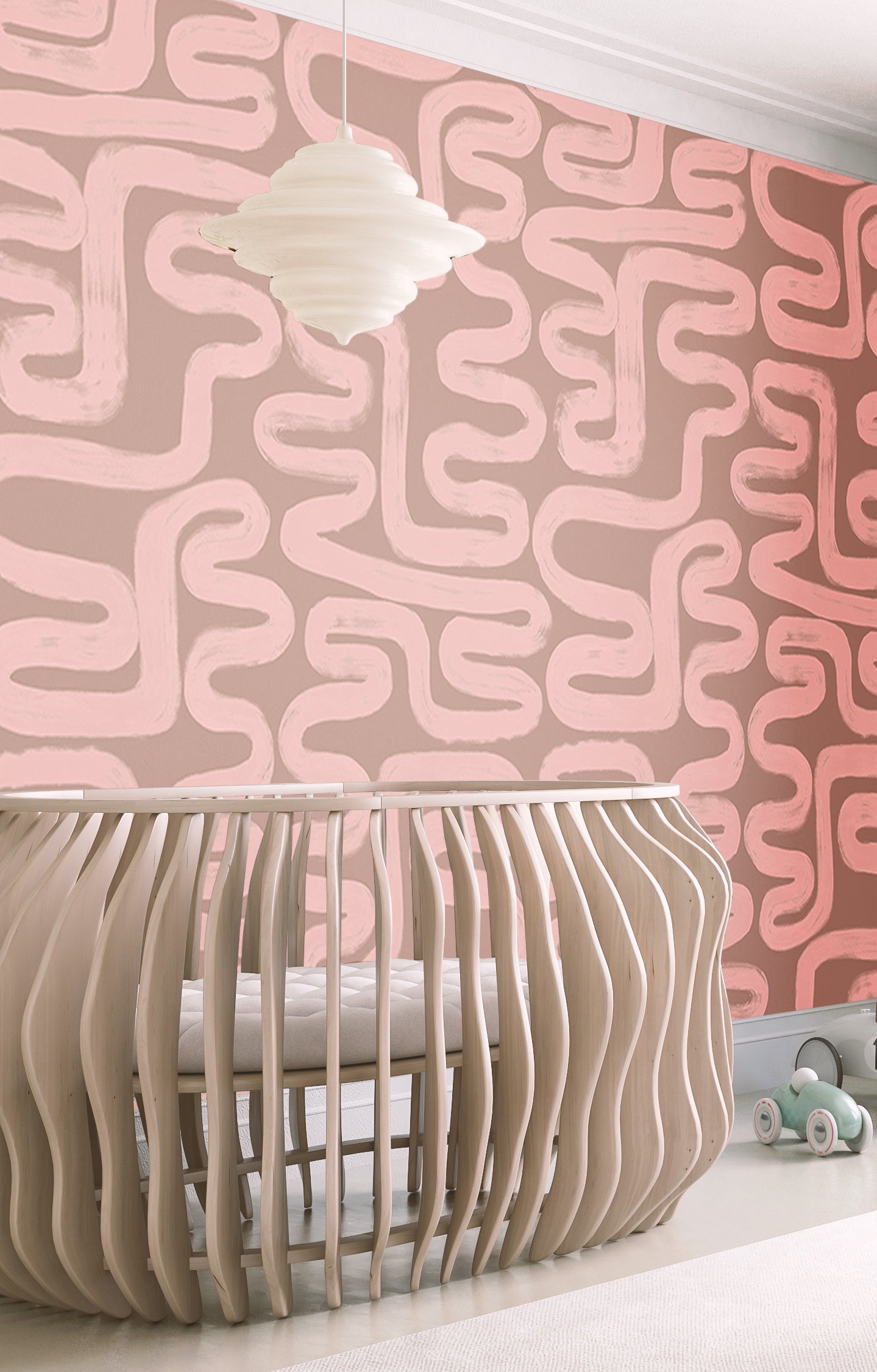 Azteca© Wallpaper in Cactus Blossom