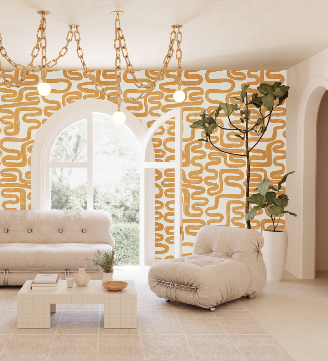 Azteca© Wallpaper in Husk