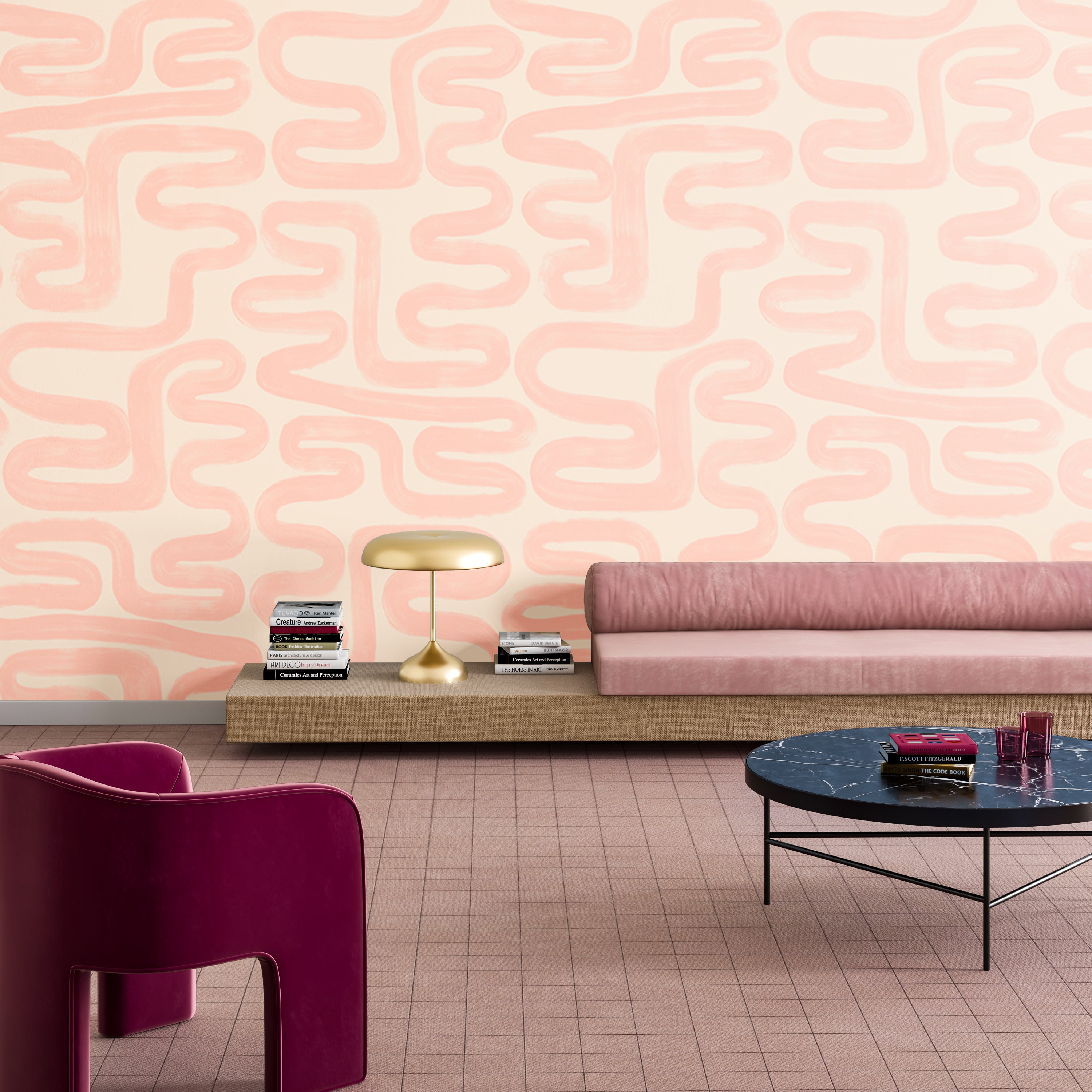 Azteca© Wallpaper in Petal