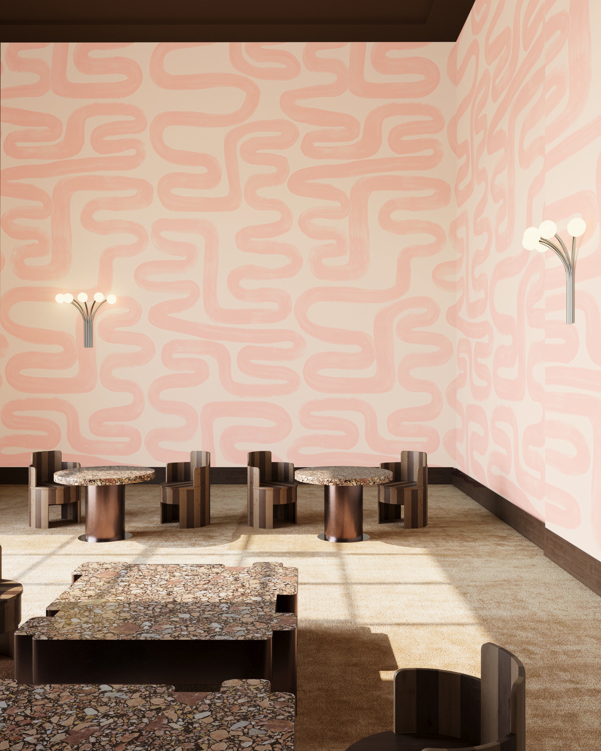 Azteca© Wallpaper in Petal