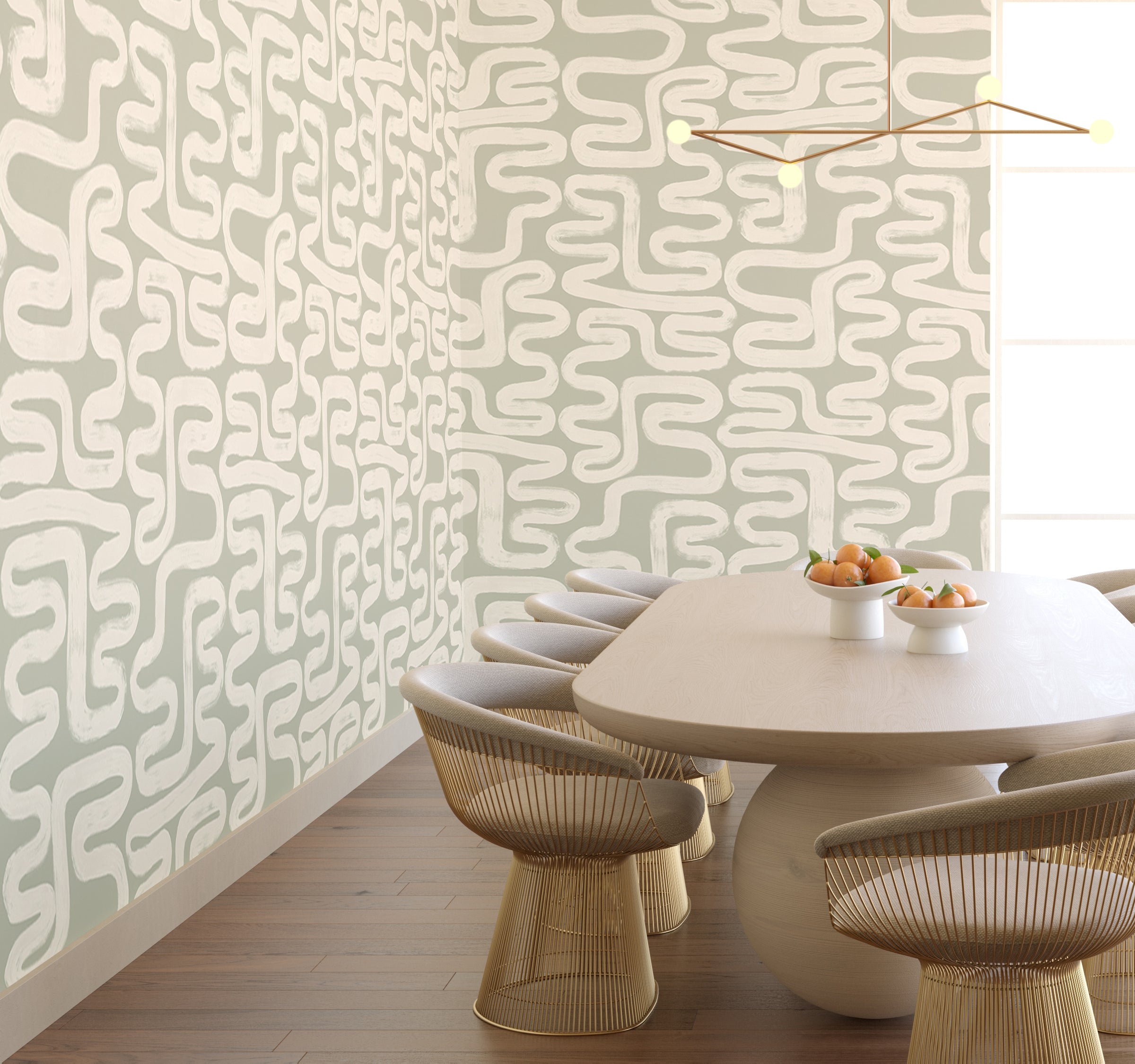 Azteca© Wallpaper in Soapstone