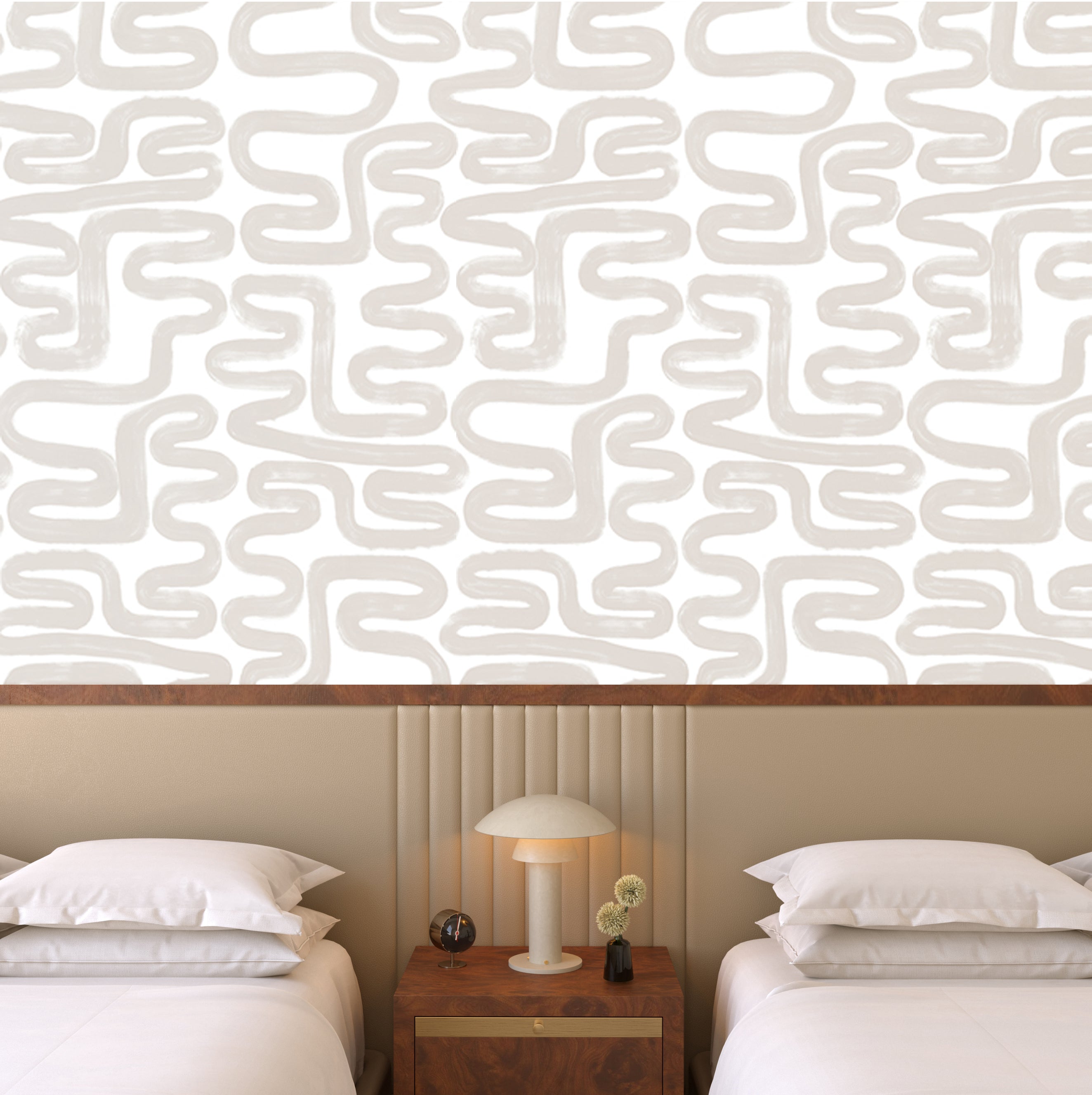 Azteca© Wallpaper in Soft Grey