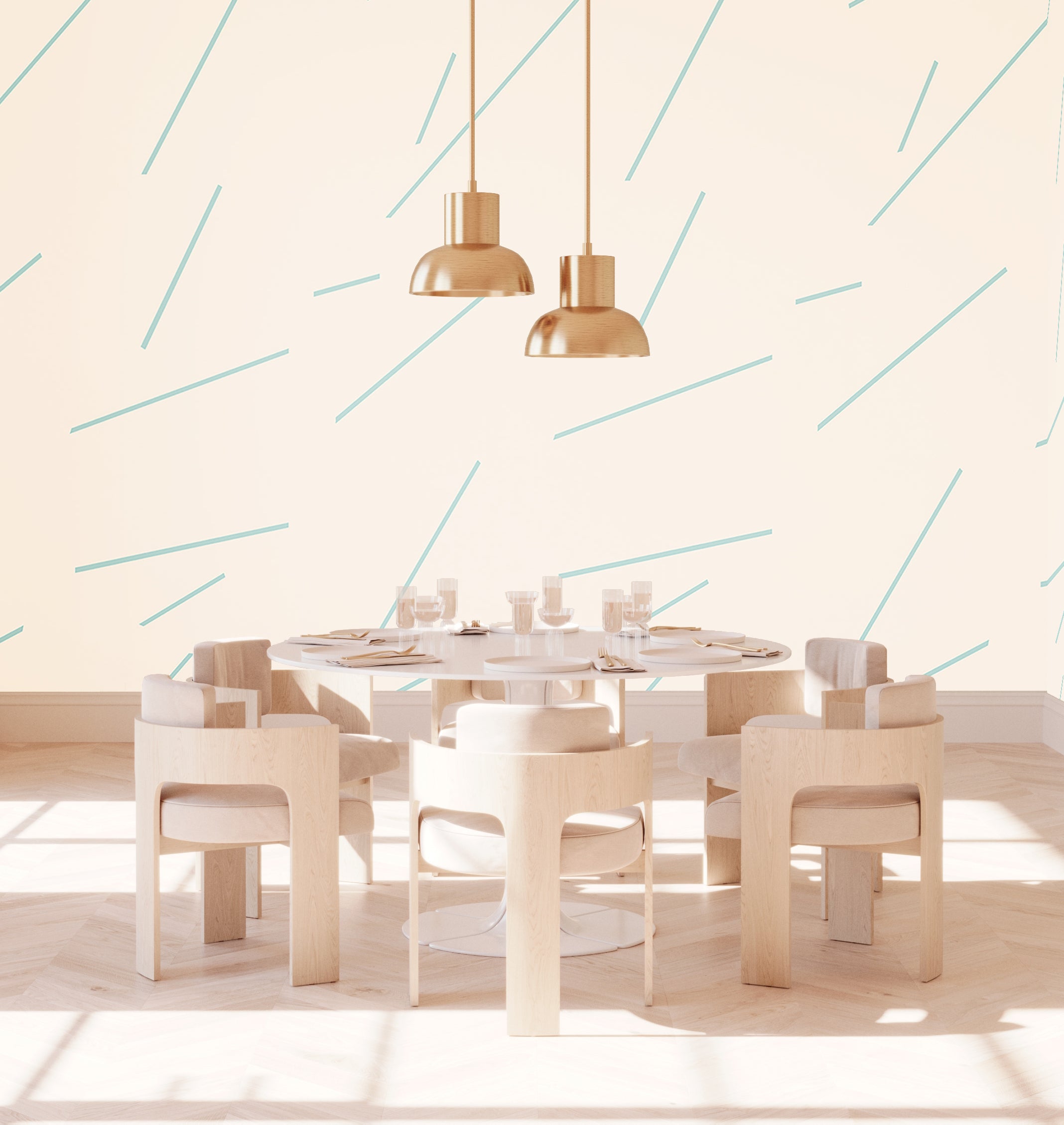 Bang Dem Sticks© Wallpaper in Tiffany