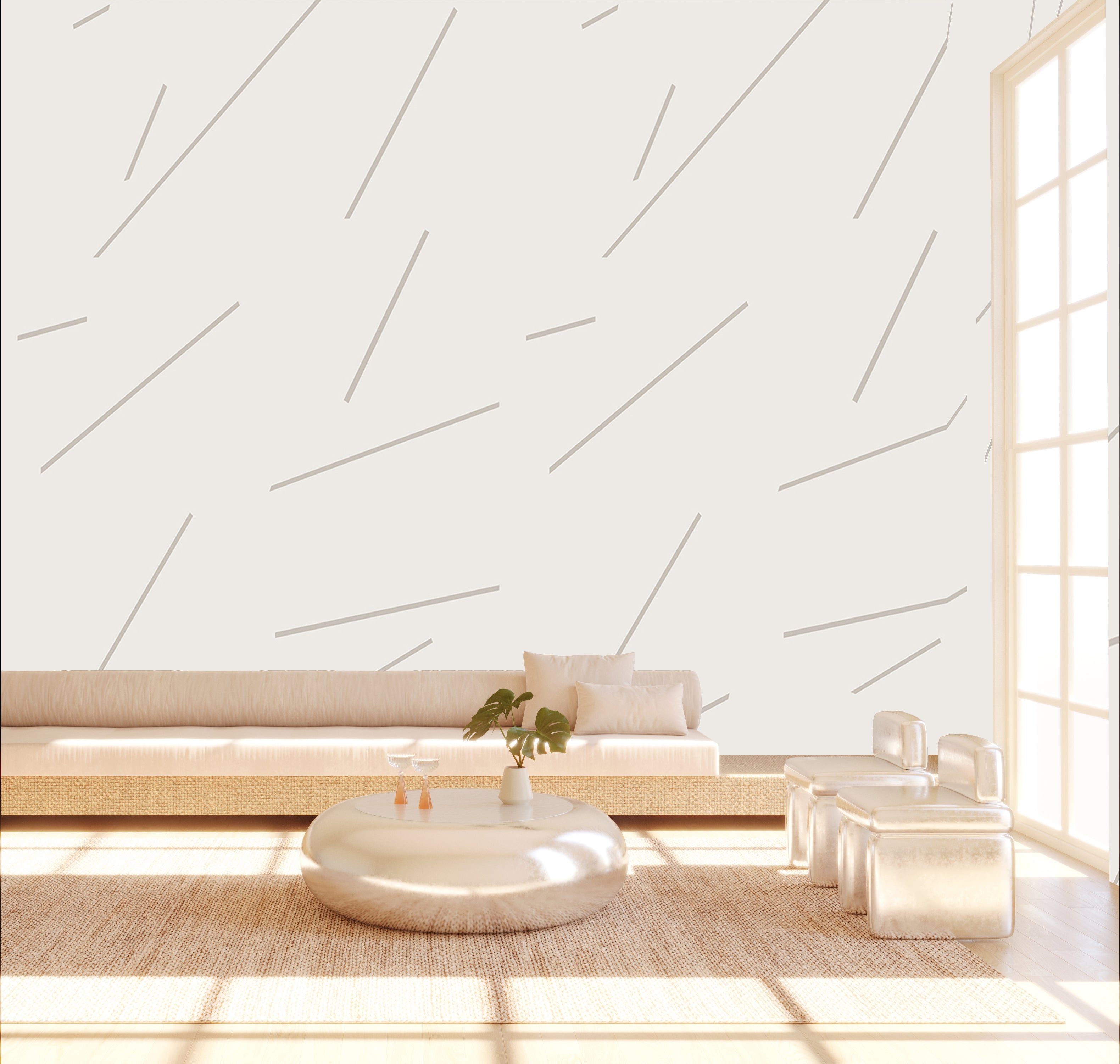 Bang Dem Sticks© Wallpaper in Cement