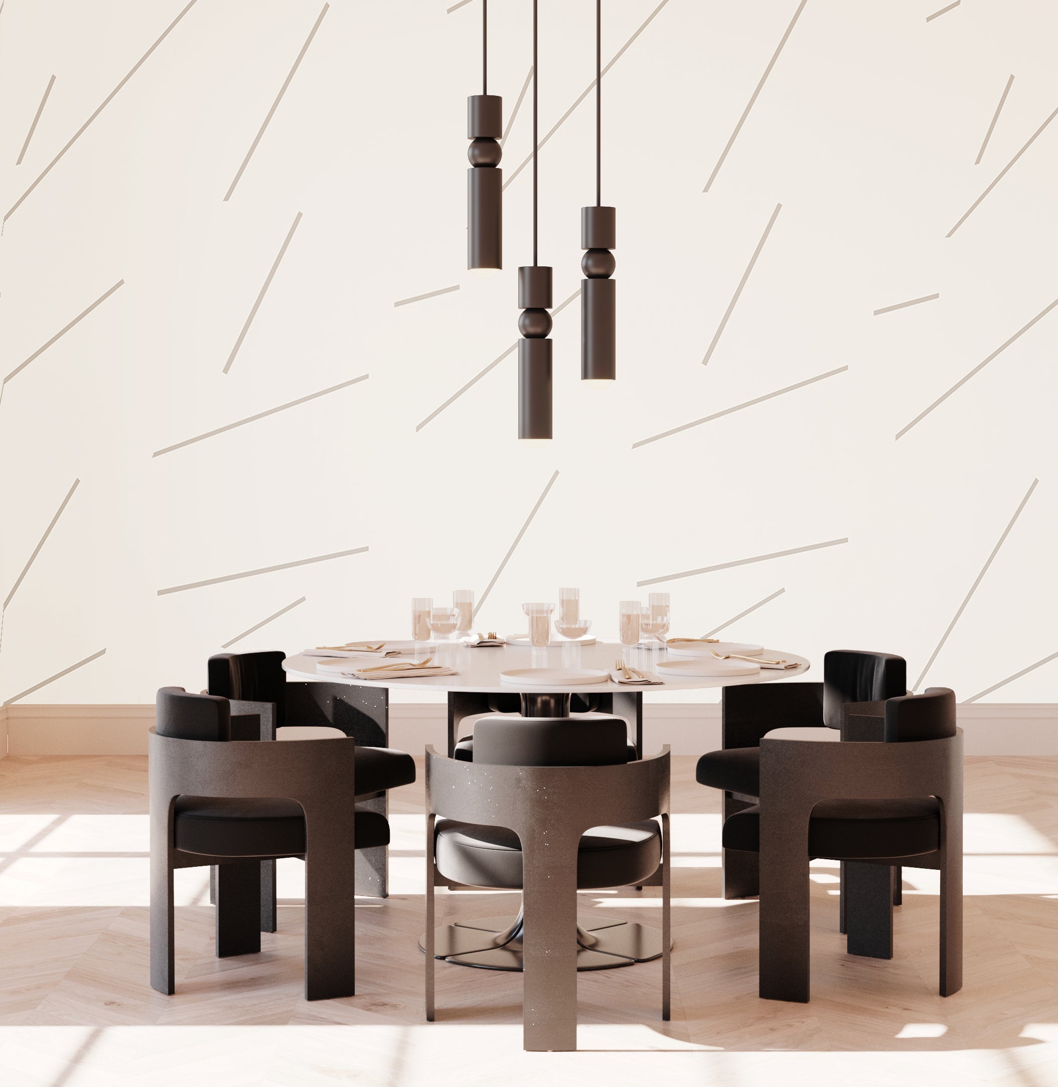 Bang Dem Sticks© Wallpaper in Cement