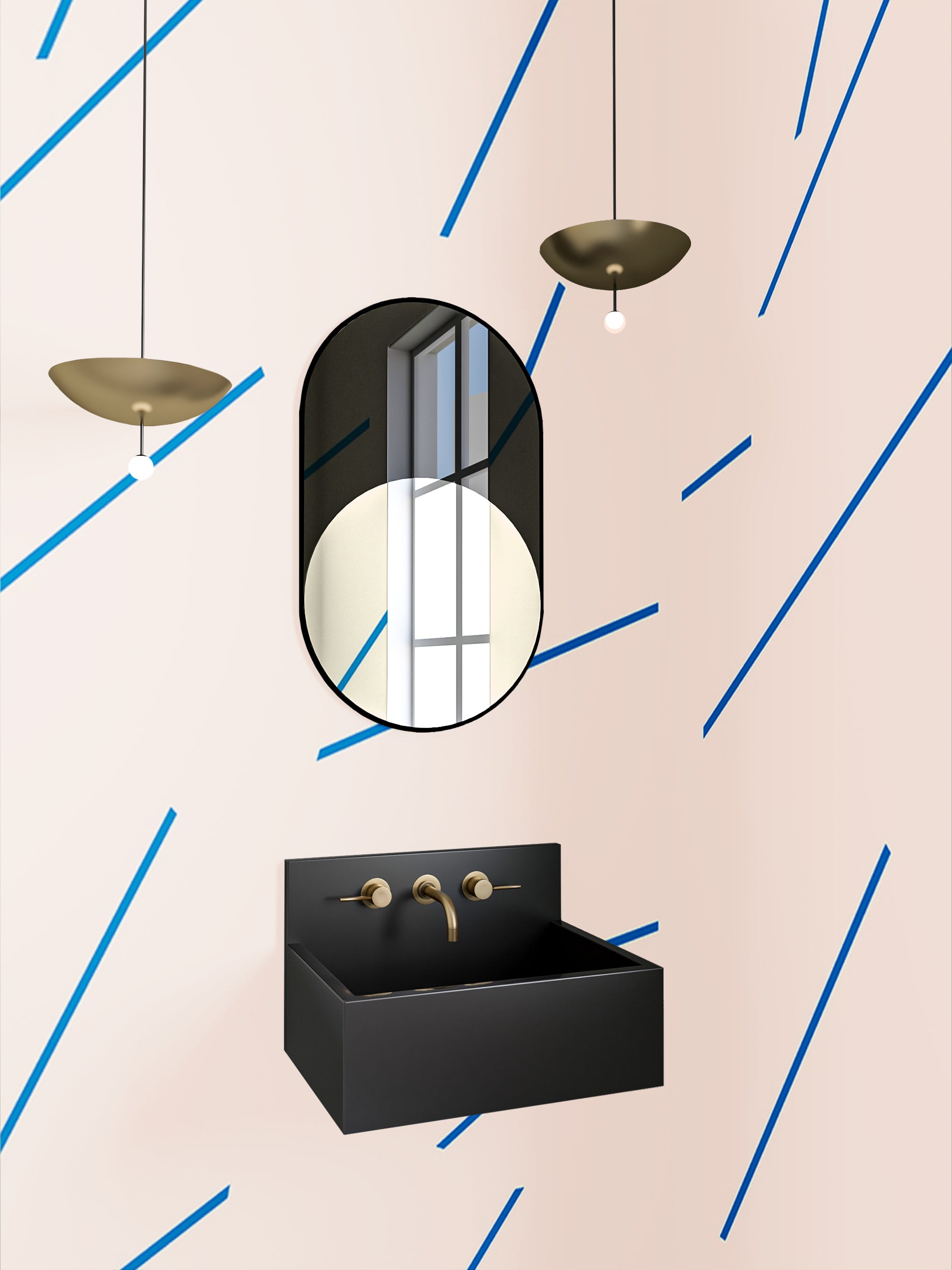 Bang Dem Sticks© Wallpaper in Electric Blue