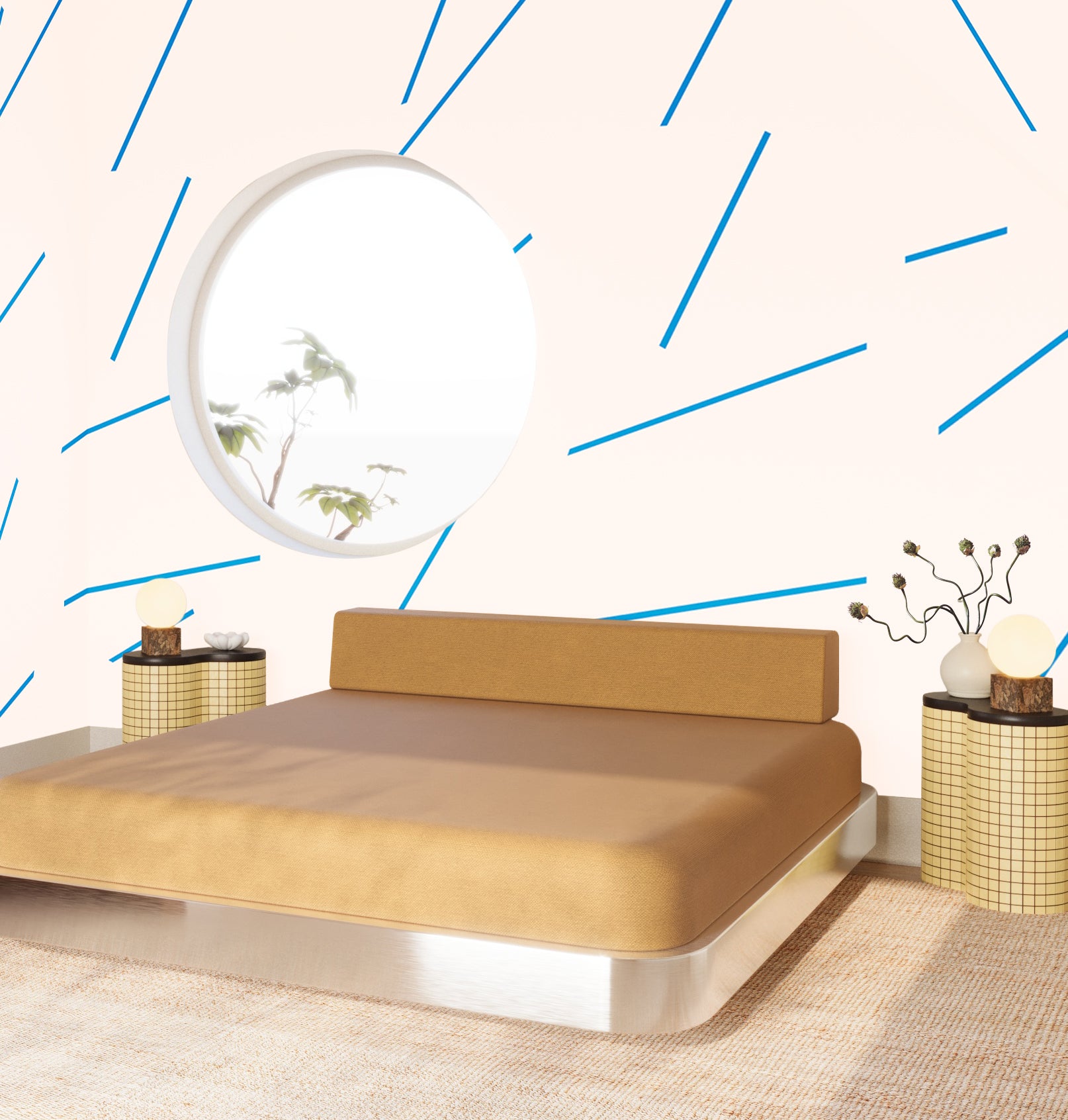 Bang Dem Sticks© Wallpaper in Electric Blue