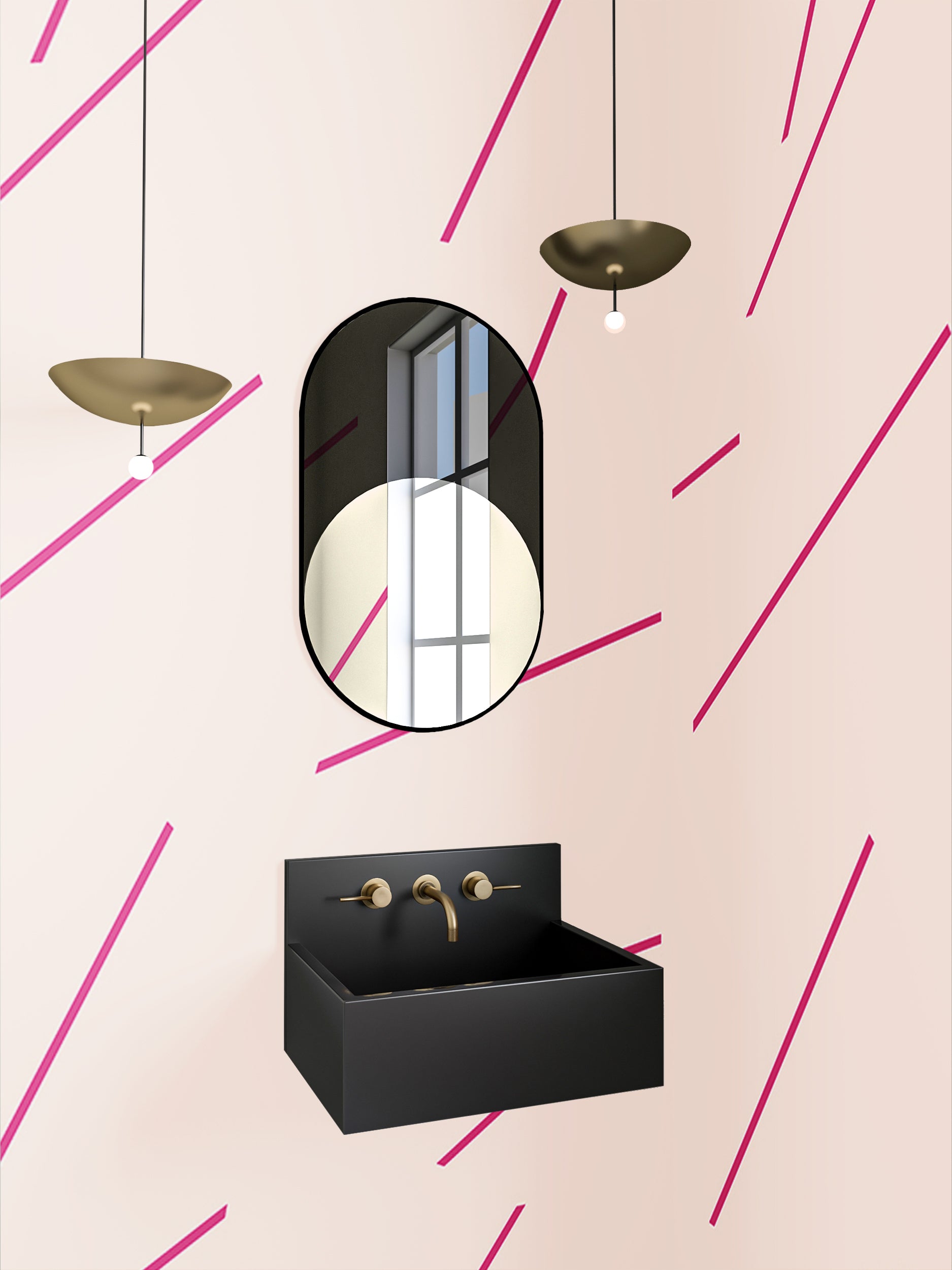 Bang Dem Sticks© Wallpaper in Fuchsia