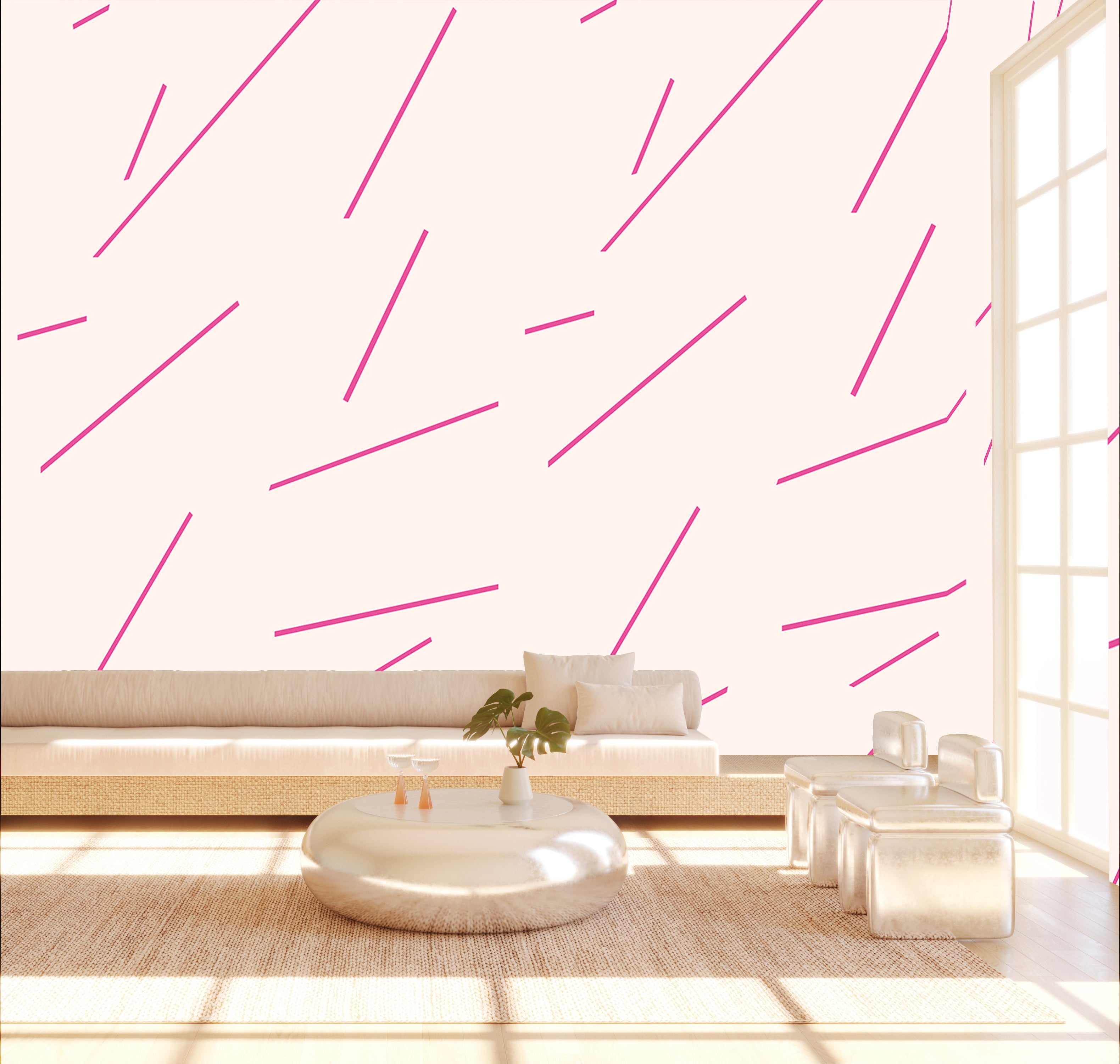 Bang Dem Sticks© Wallpaper in Fuchsia