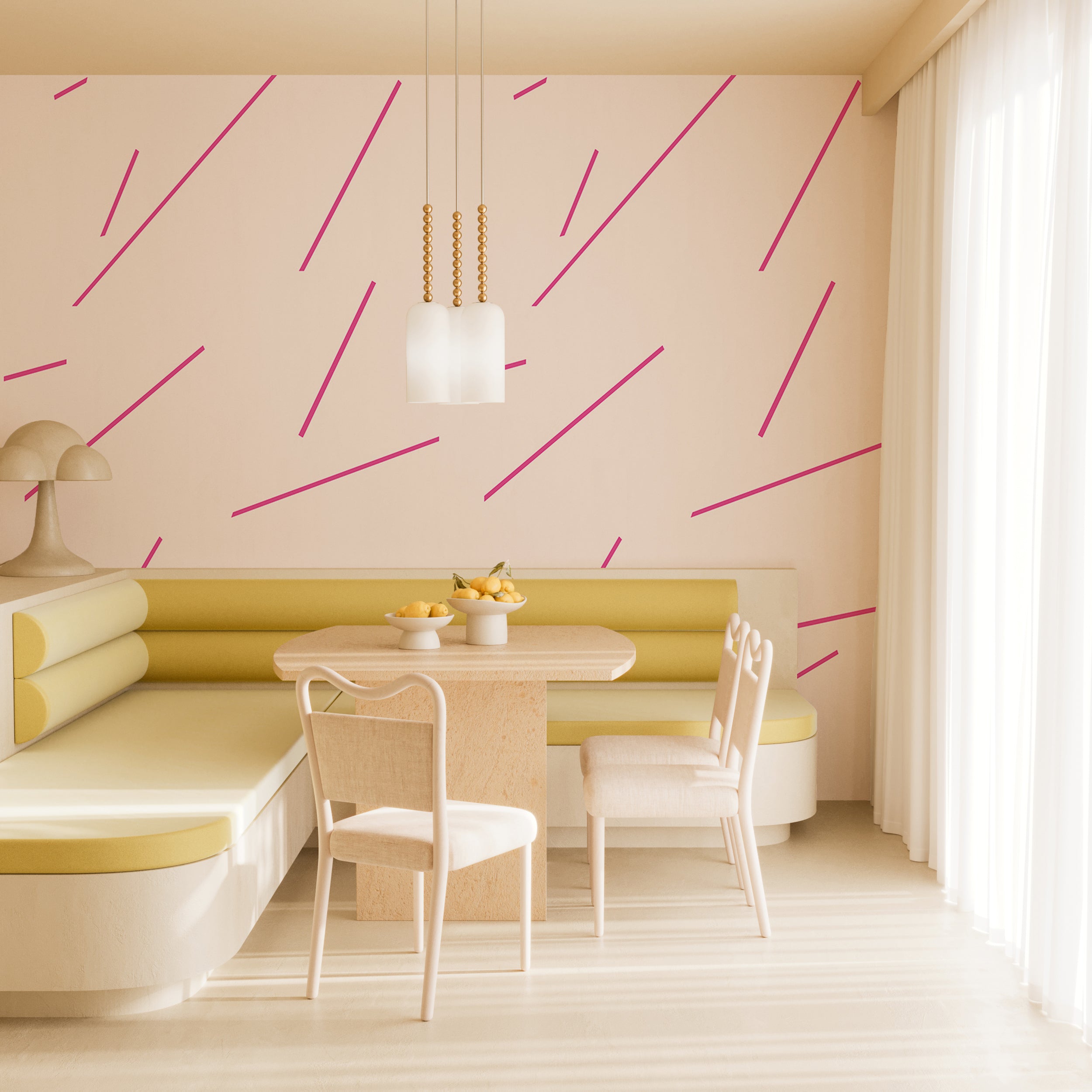 Bang Dem Sticks© Wallpaper in Fuchsia