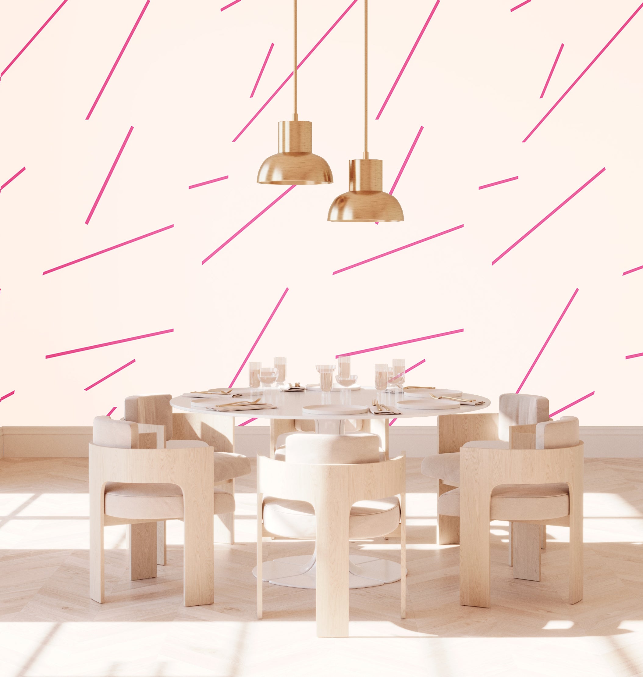 Bang Dem Sticks© Wallpaper in Fuchsia