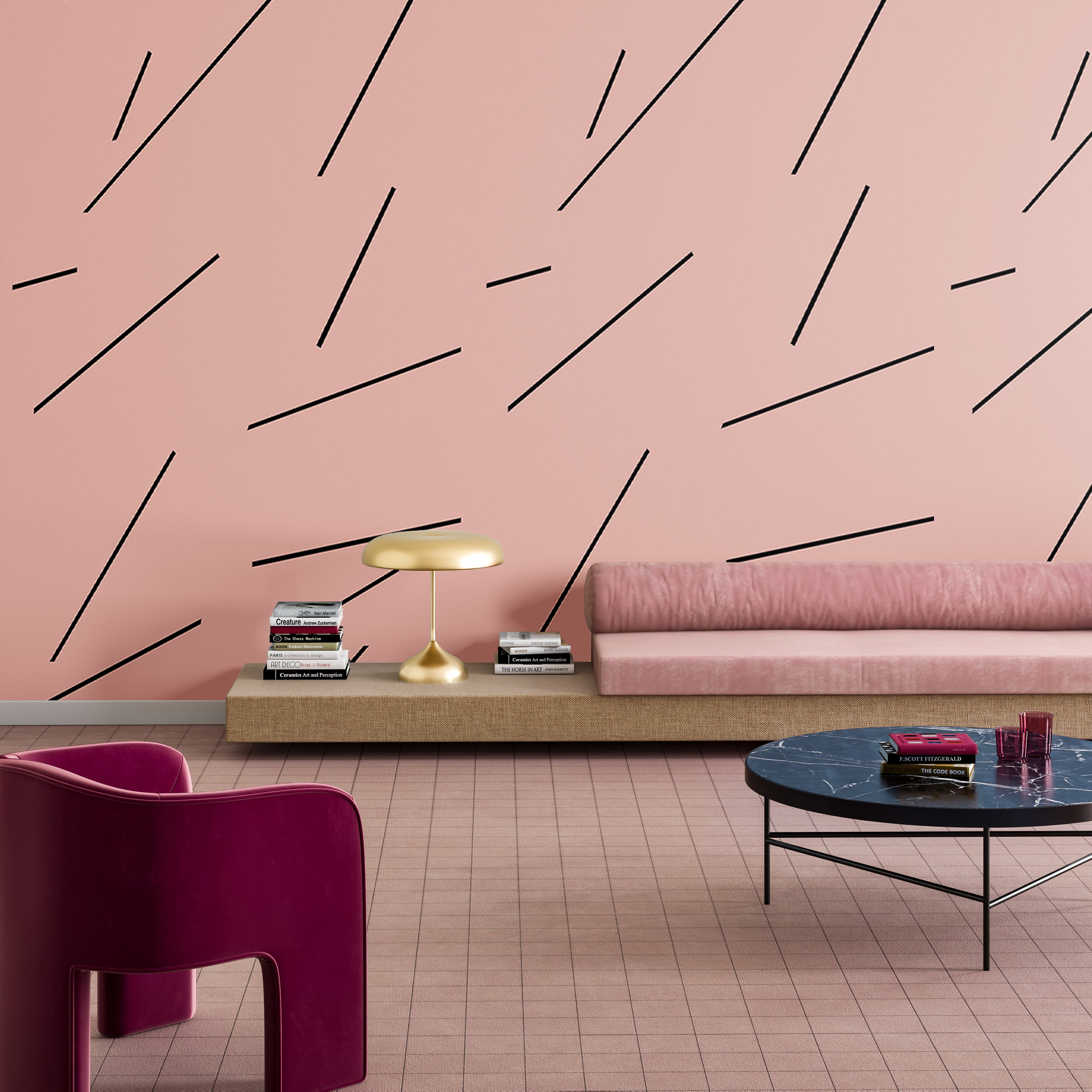 Bang Dem Sticks© Wallpaper in Mauve