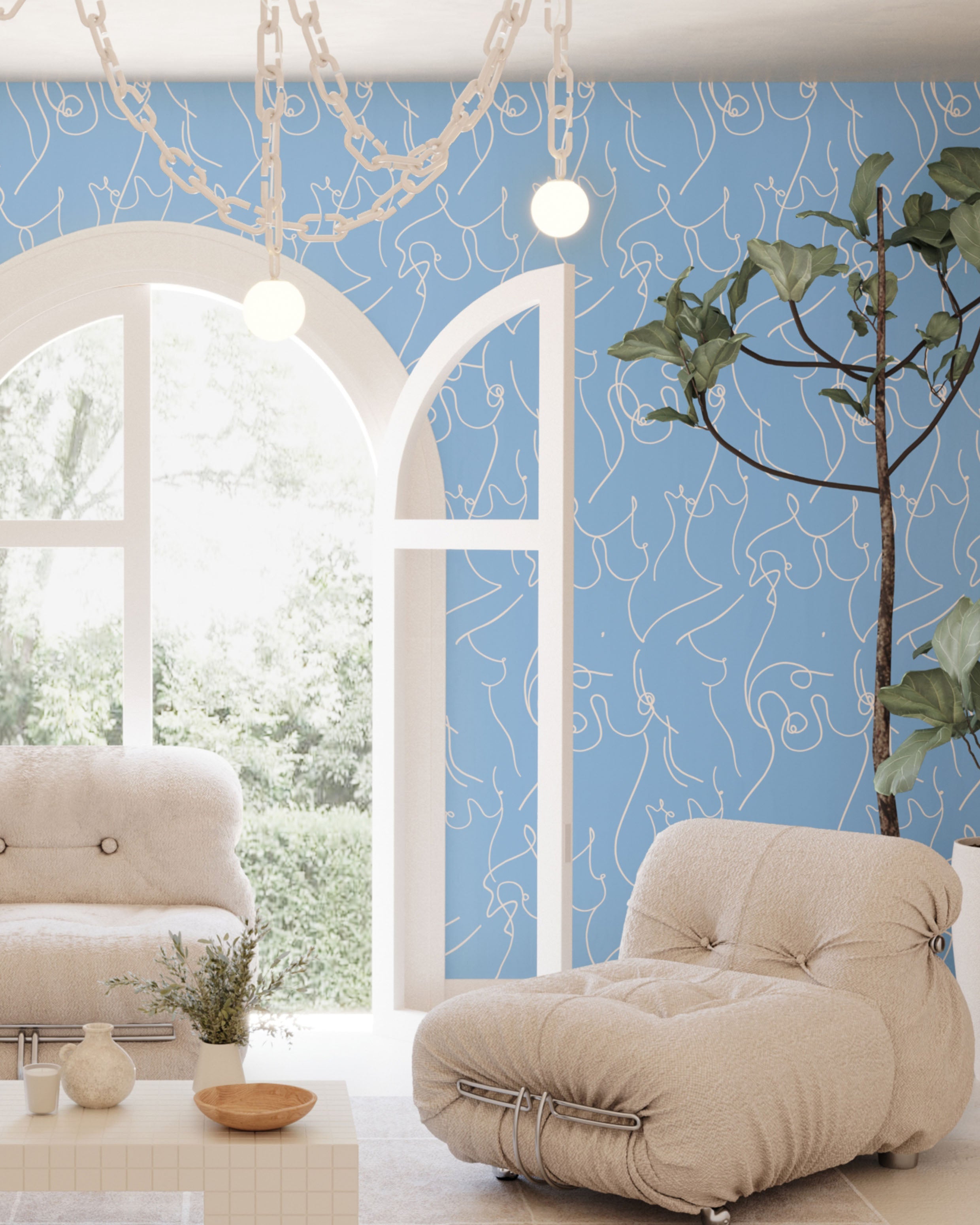 Bosom© Wallpaper in Bluet